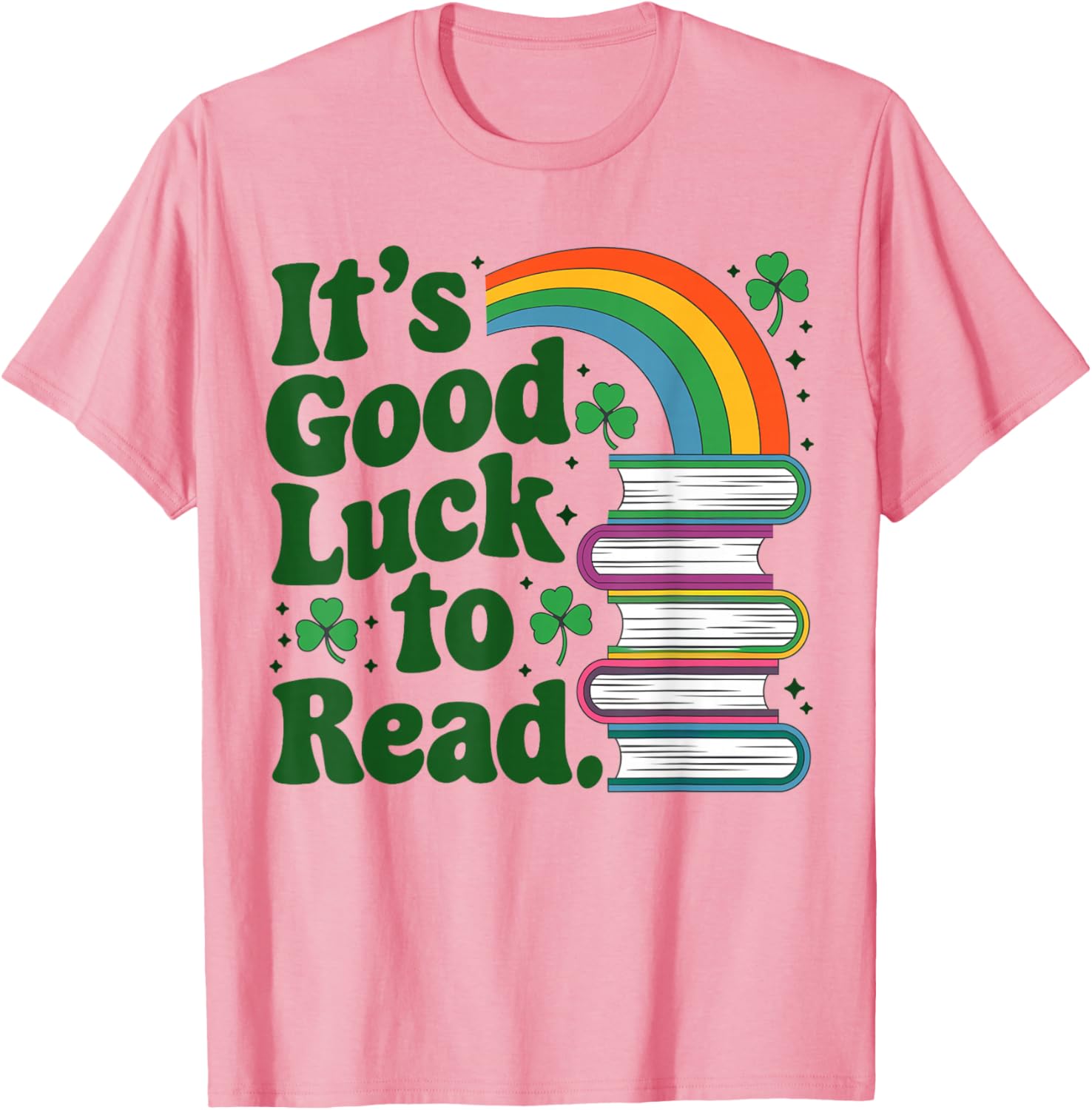 Good Luck St Patricks Day Teacher Librarian T-Shirt for Book Lovers - 2