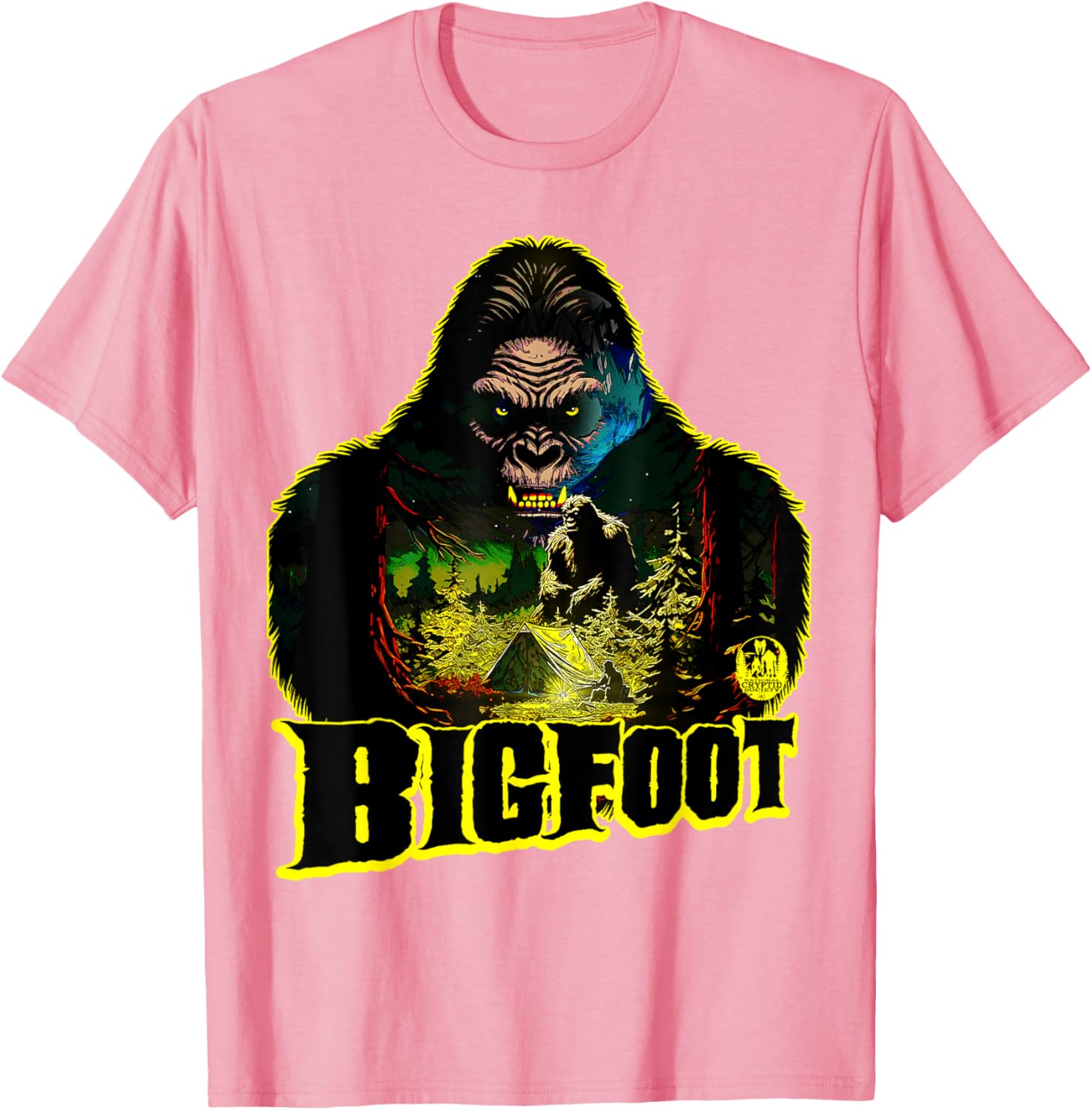 Bigfoot Scary Camping Sasquatch Tent T-Shirt for Outdoor Adventures - 27