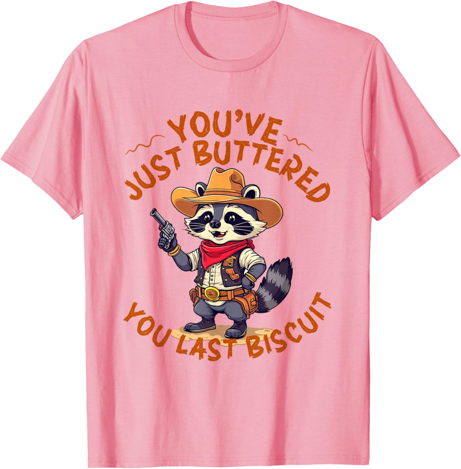 Funny Cowboy Cat T-Shirt You've Just Buttered Your Last Biscuit - 5