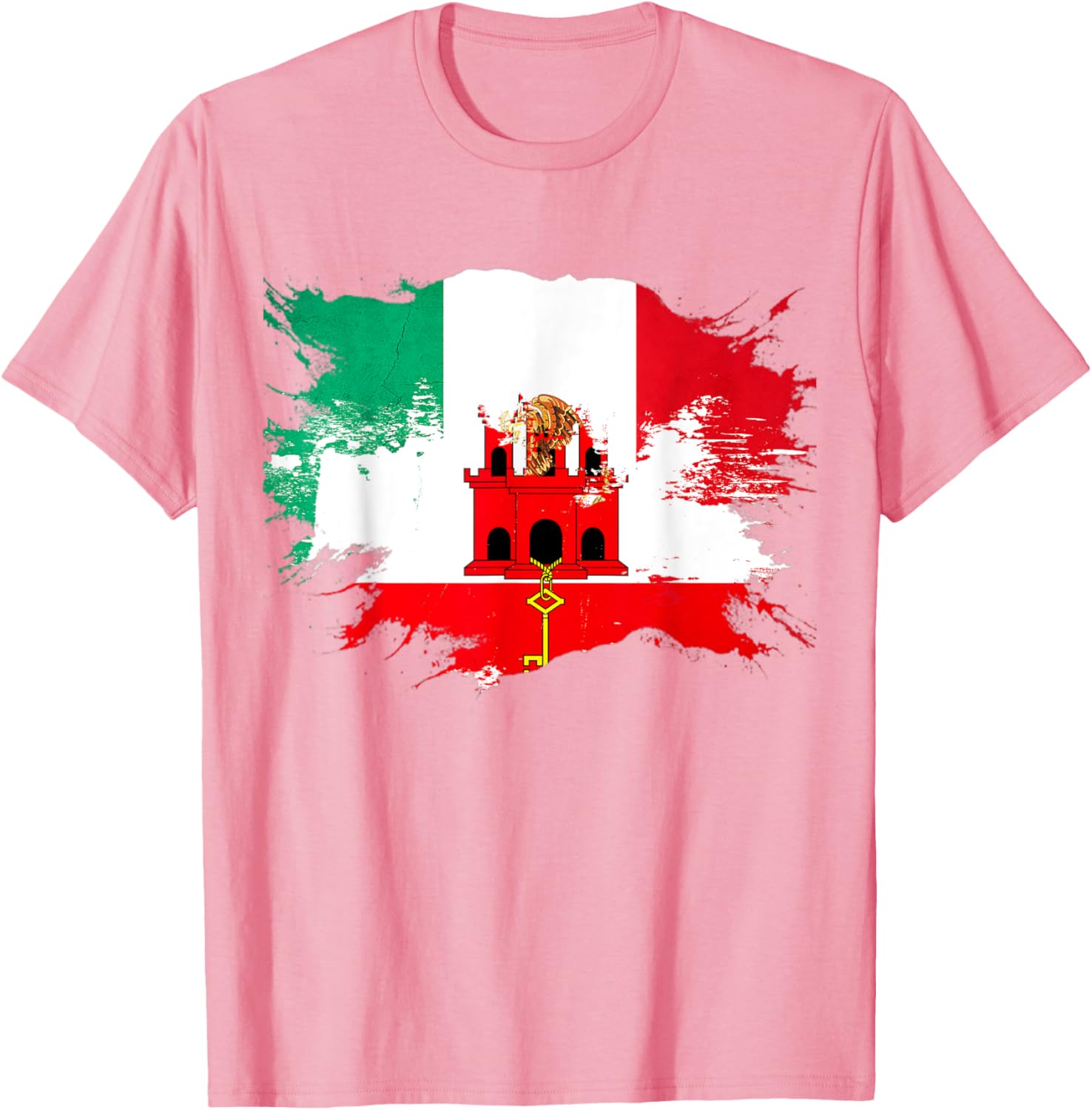 Mexican Gibraltar Heritage Flag T-Shirt for Unique Cultural Style - 7
