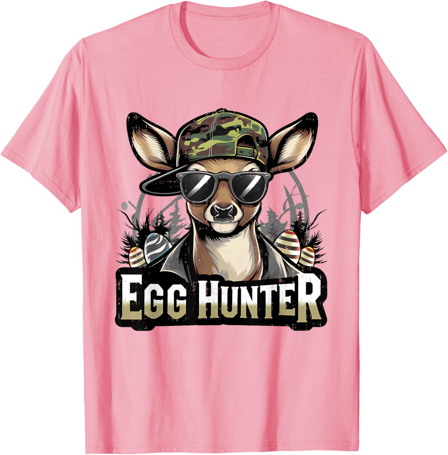 Funny Camo Easter Egg Hunter T-Shirt for Kids - Perfect for Boys and Girls - 10