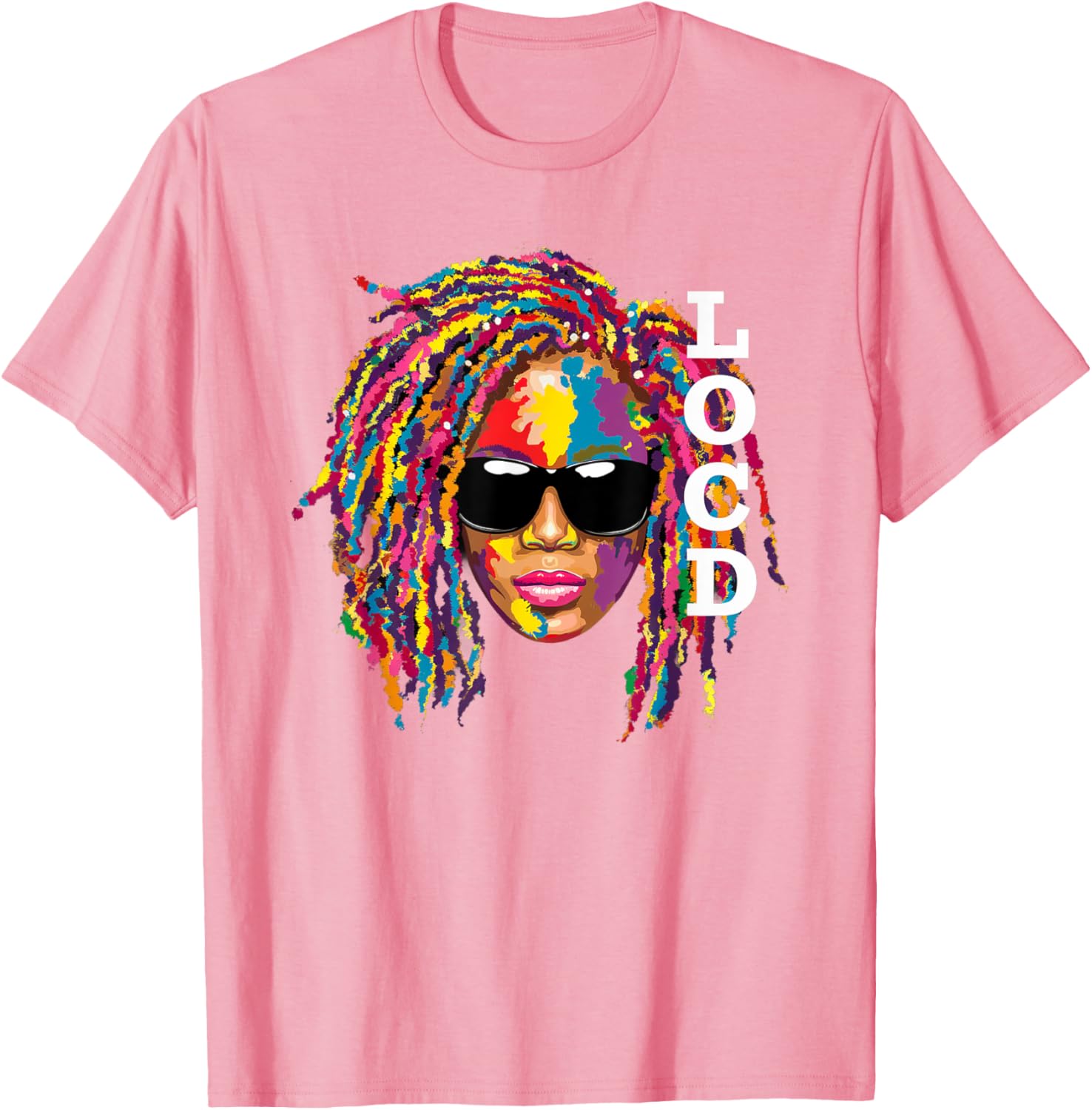 Loc'd For Life Afro Locs T-Shirt for Black Melanin Women - Stylish Dreadlocks Apparel - 23
