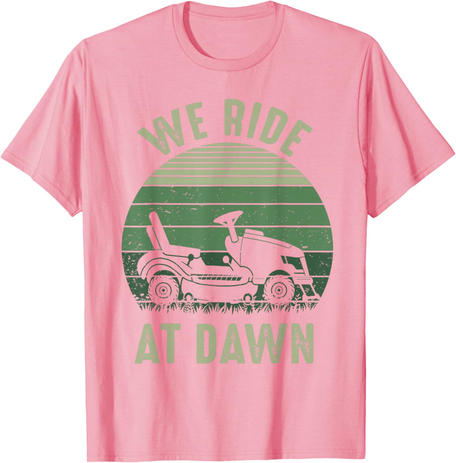 We Ride At Dawn Funny Vintage Dad T-Shirt for Lawn Mowing Lovers - 5