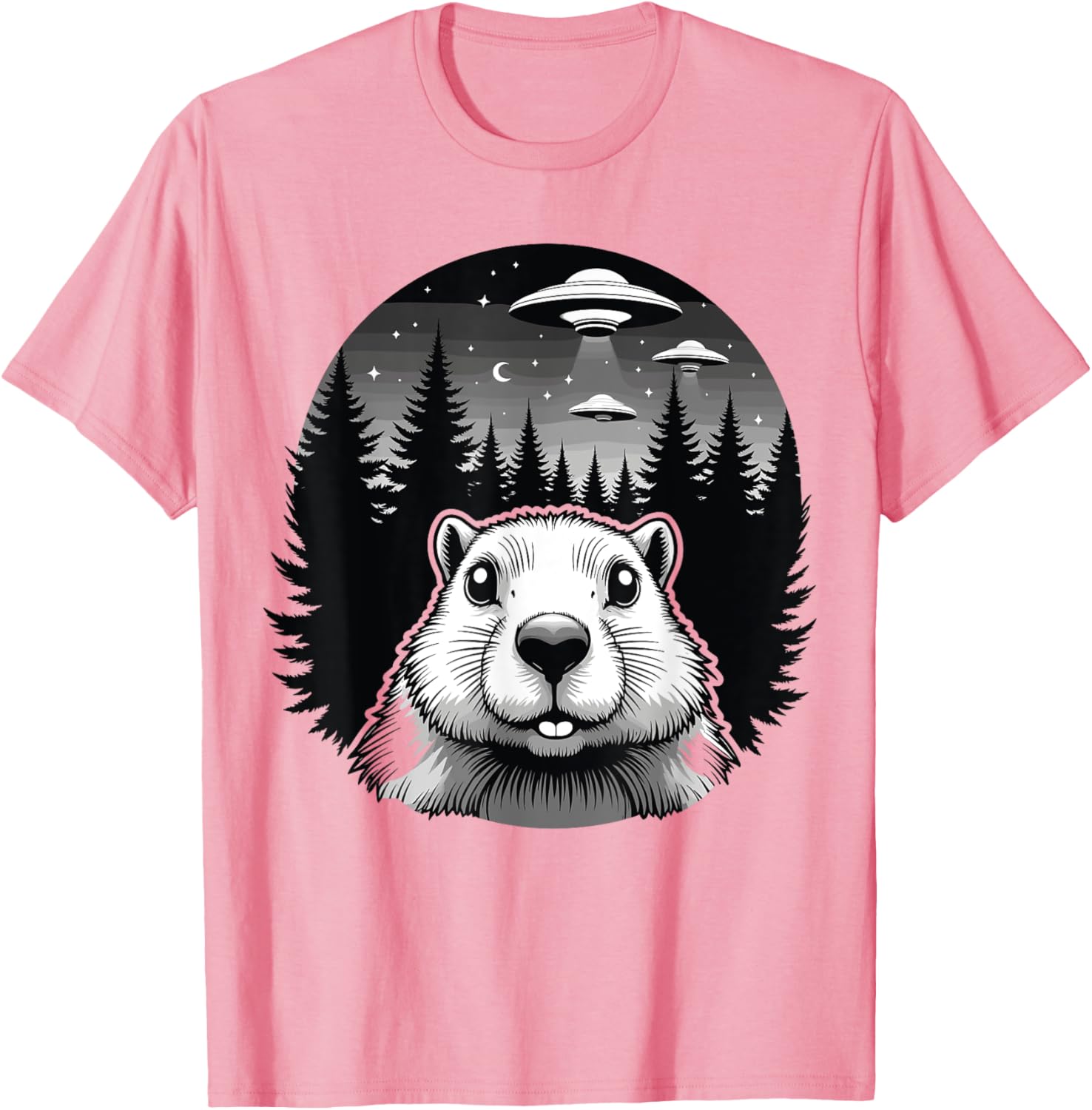 Funny Groundhog Day T-Shirt with UFOs and Aliens - Unique Gift Idea - 2