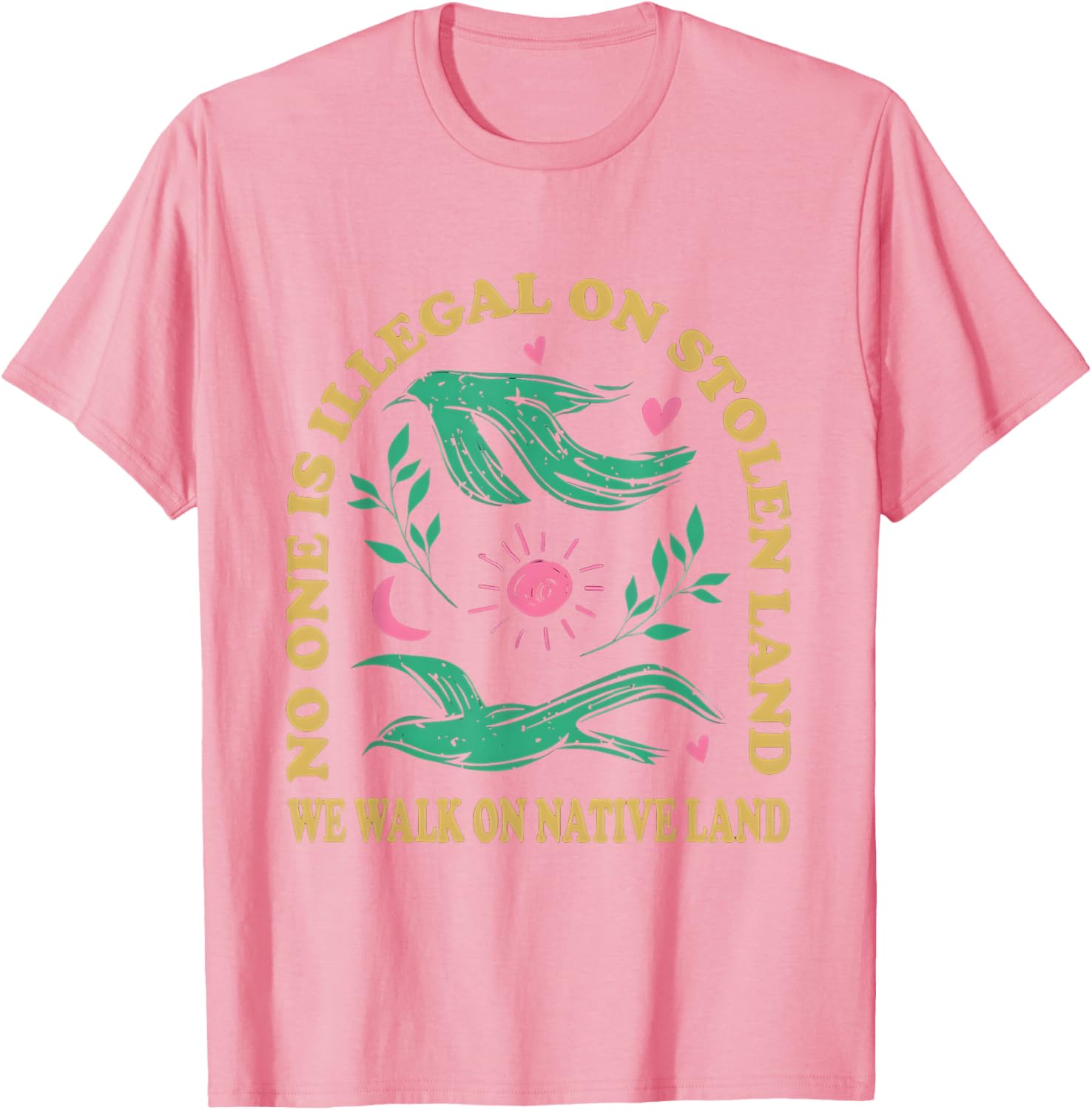 No One Is Illegal On Stolen Land Native American T-Shirt for All Ages - 4