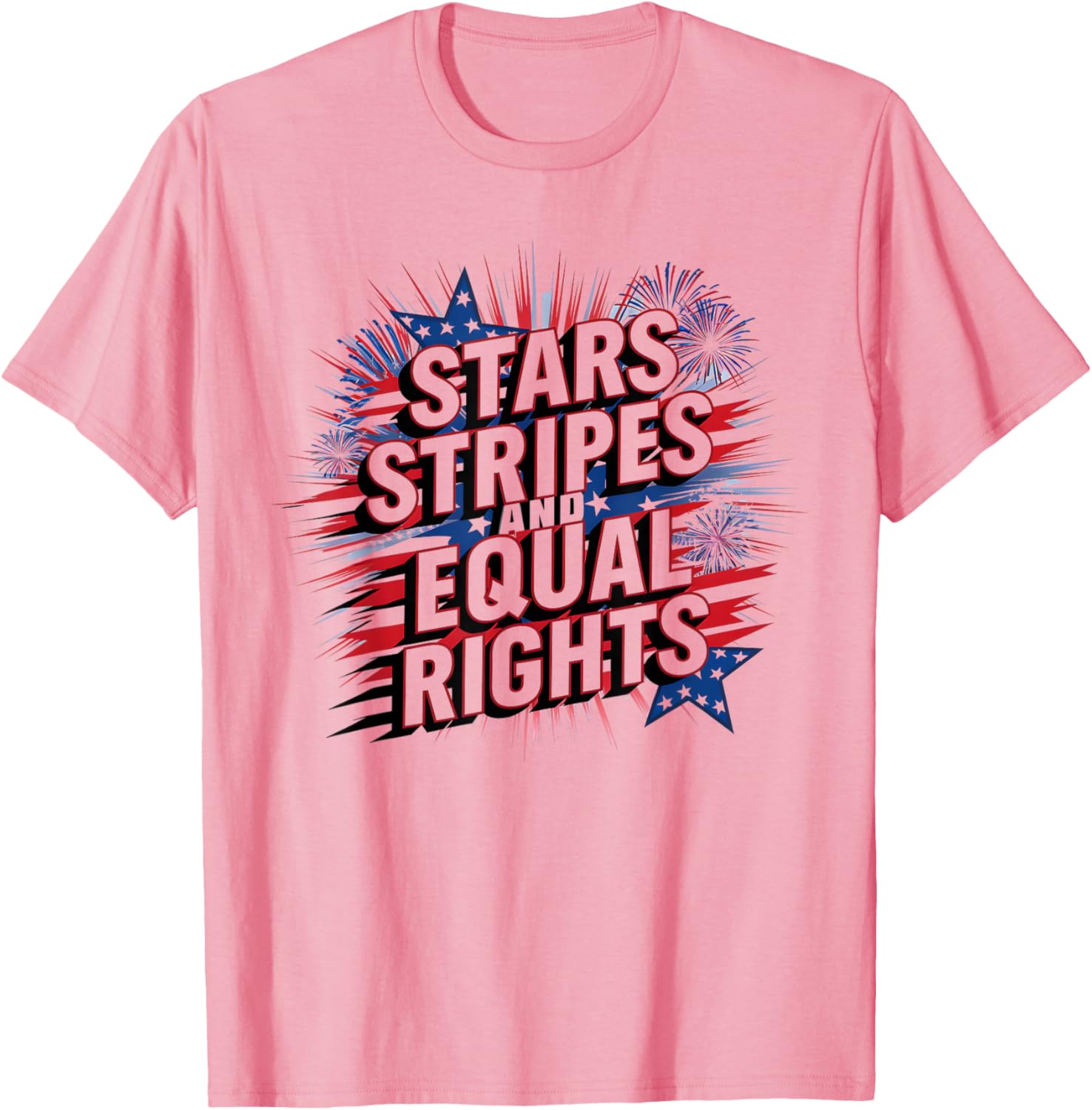 4th of July Women's Rights Stars Stripes Equal Rights T-Shirt - 4