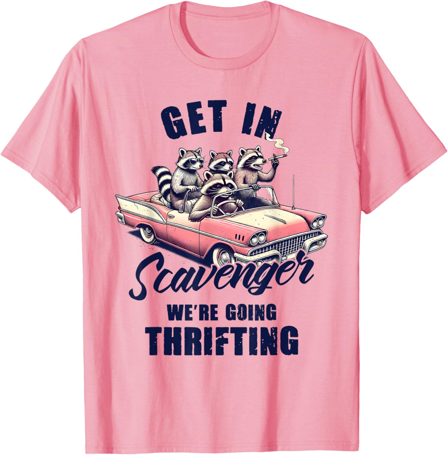 Thrift Hunter Raccoon Lover Scavenger Thrifting T-Shirt for Fun Adventures - 11