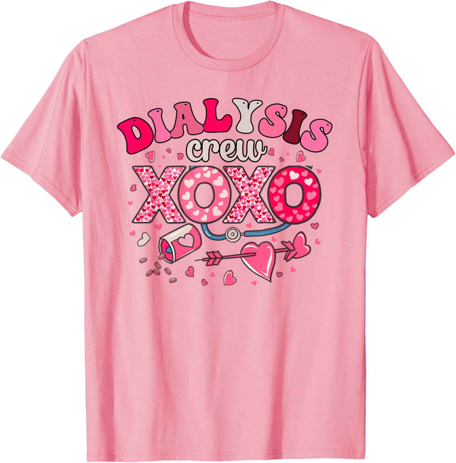 XOXO Dialysis Nurse Valentine's Day T-Shirt for Caregivers 2025 - 4