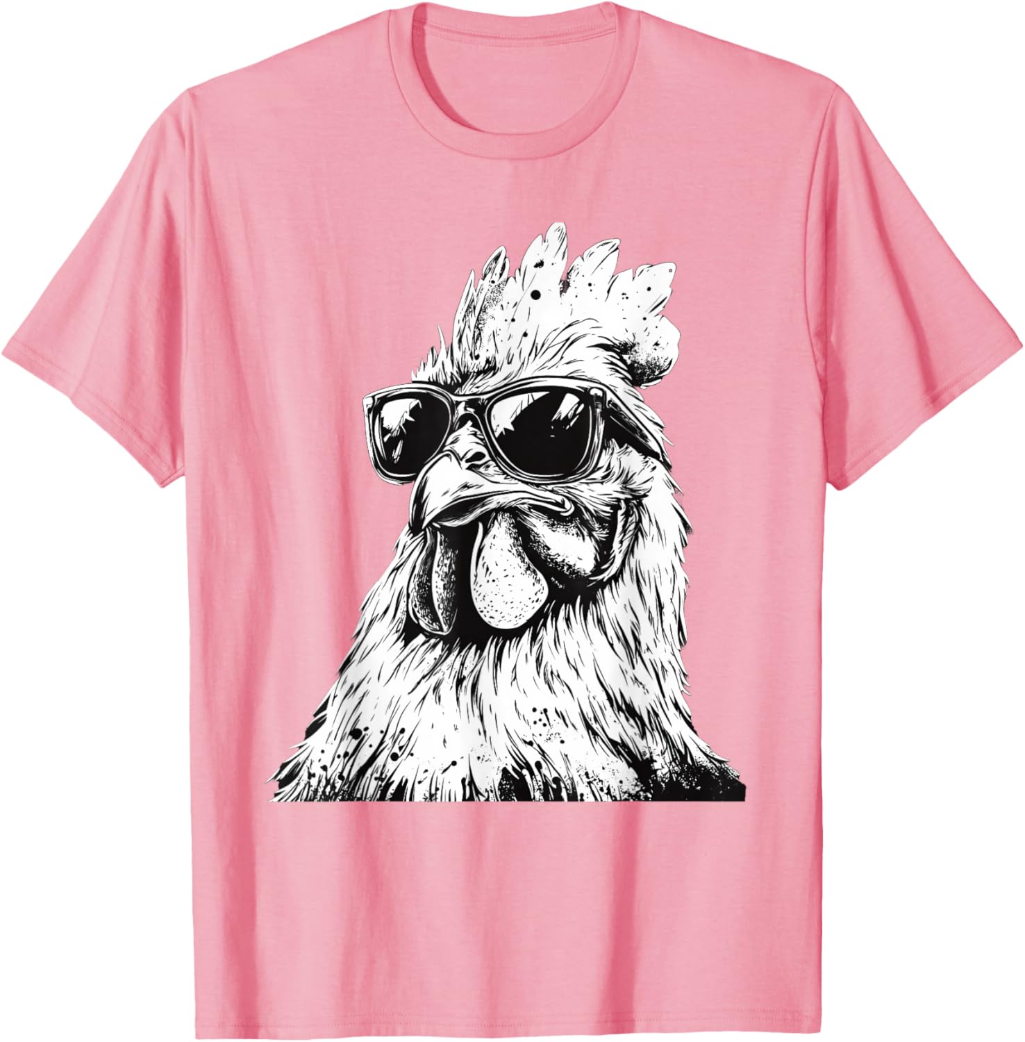 Cool Chicken in Sunglasses Art T-Shirt for Fun and Fashion Lovers - 22