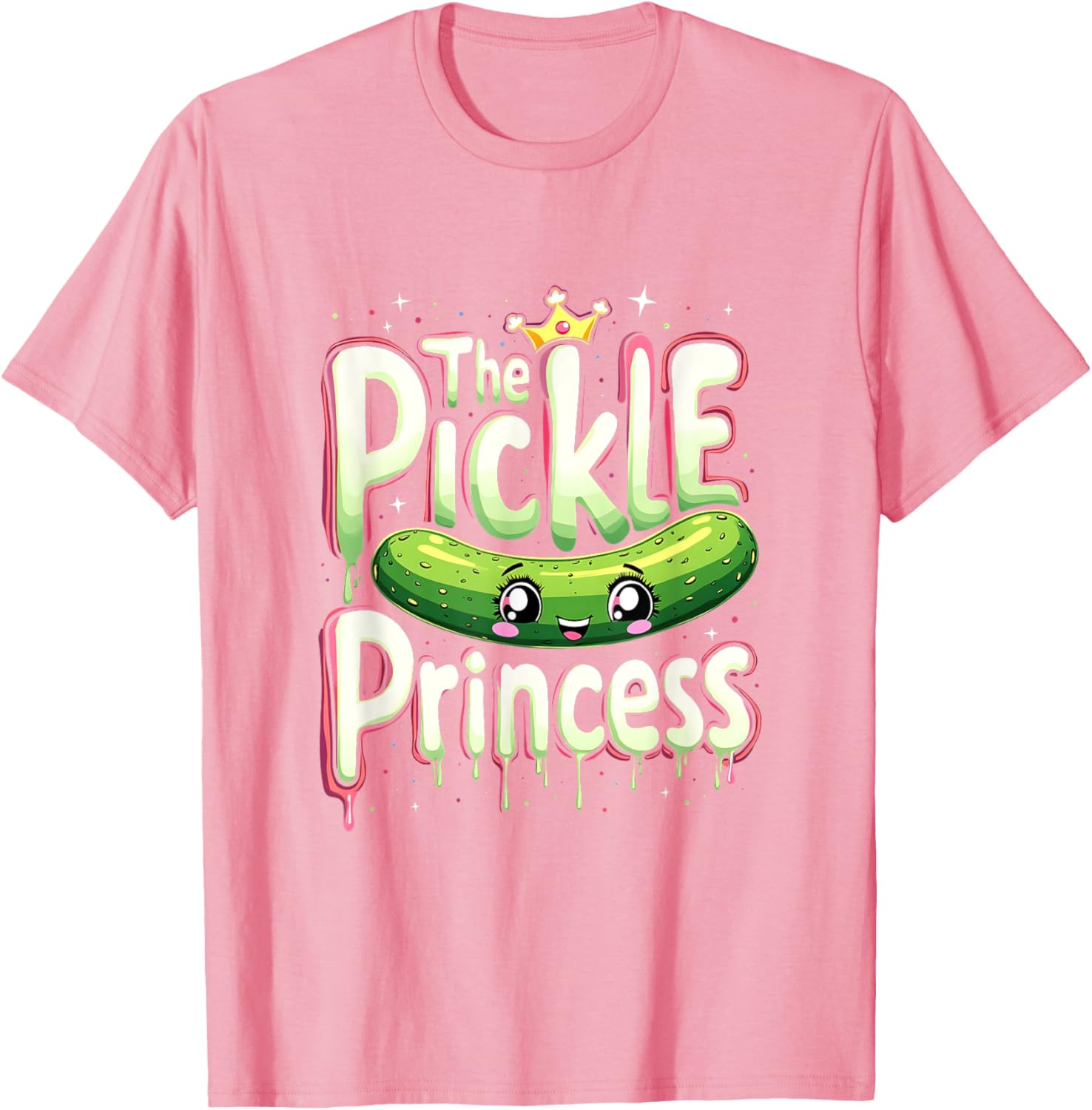 Cute Pickle Princess Ballet Fans T-Shirt for Pickle Lovers and Dancers - 4
