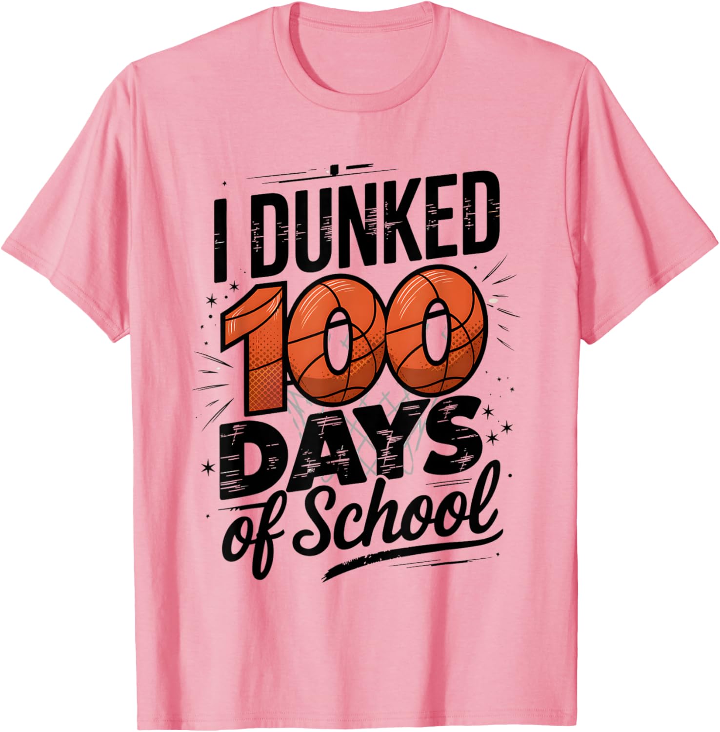 100 Days Smarter Basketball T-Shirt for Boys Dunked School Achievement - 4