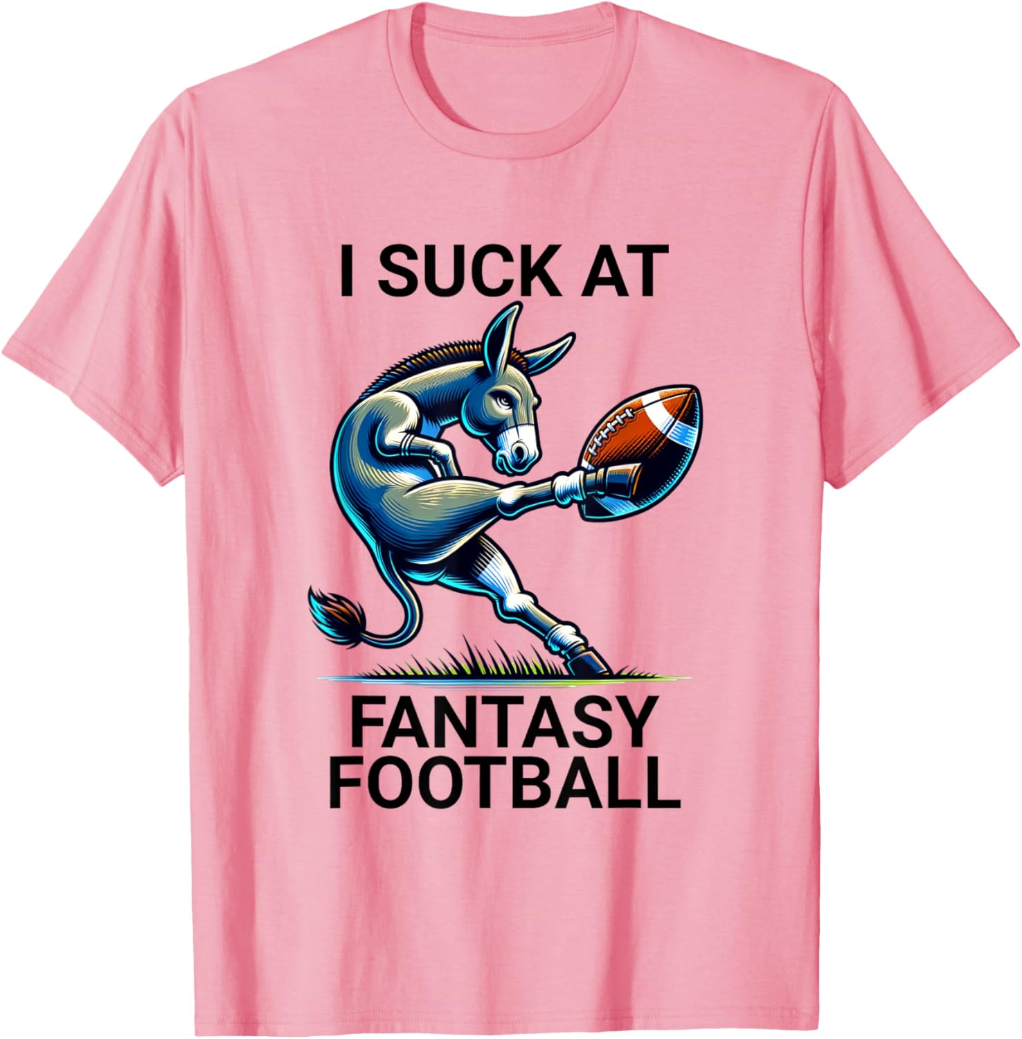 Funny Fantasy Football Donkey T-Shirt for Fans of Game Day Fun - 1