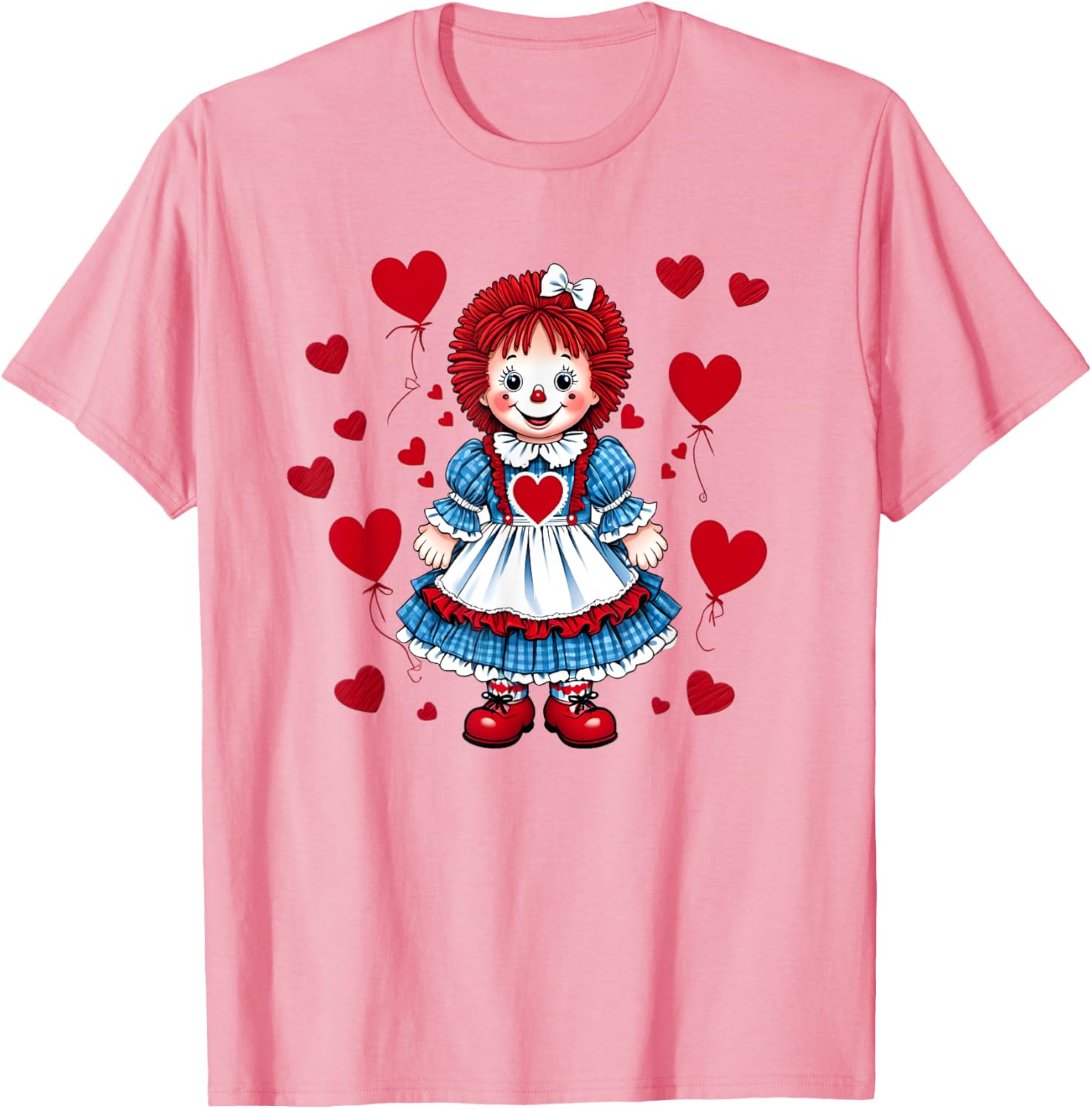 Raggedy Ann Valentine's Day Heart T-Shirt for Sweethearts and Friends - 23