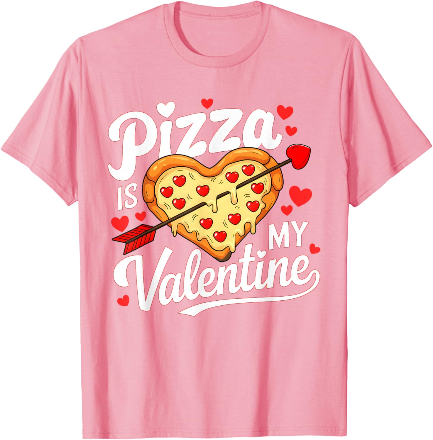 Pizza Is My Valentine Funny Kids T-Shirt for Boys and Girls - 5