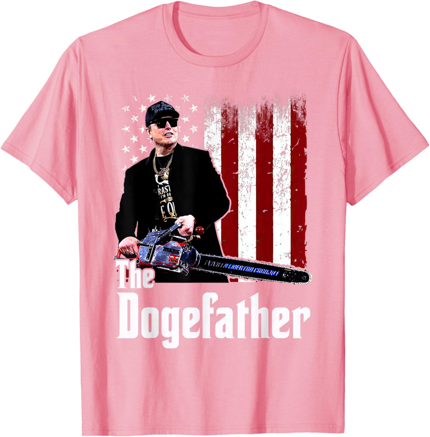 The Dogefather Chainsaw USA Flag T-Shirt for Men and Women - 11
