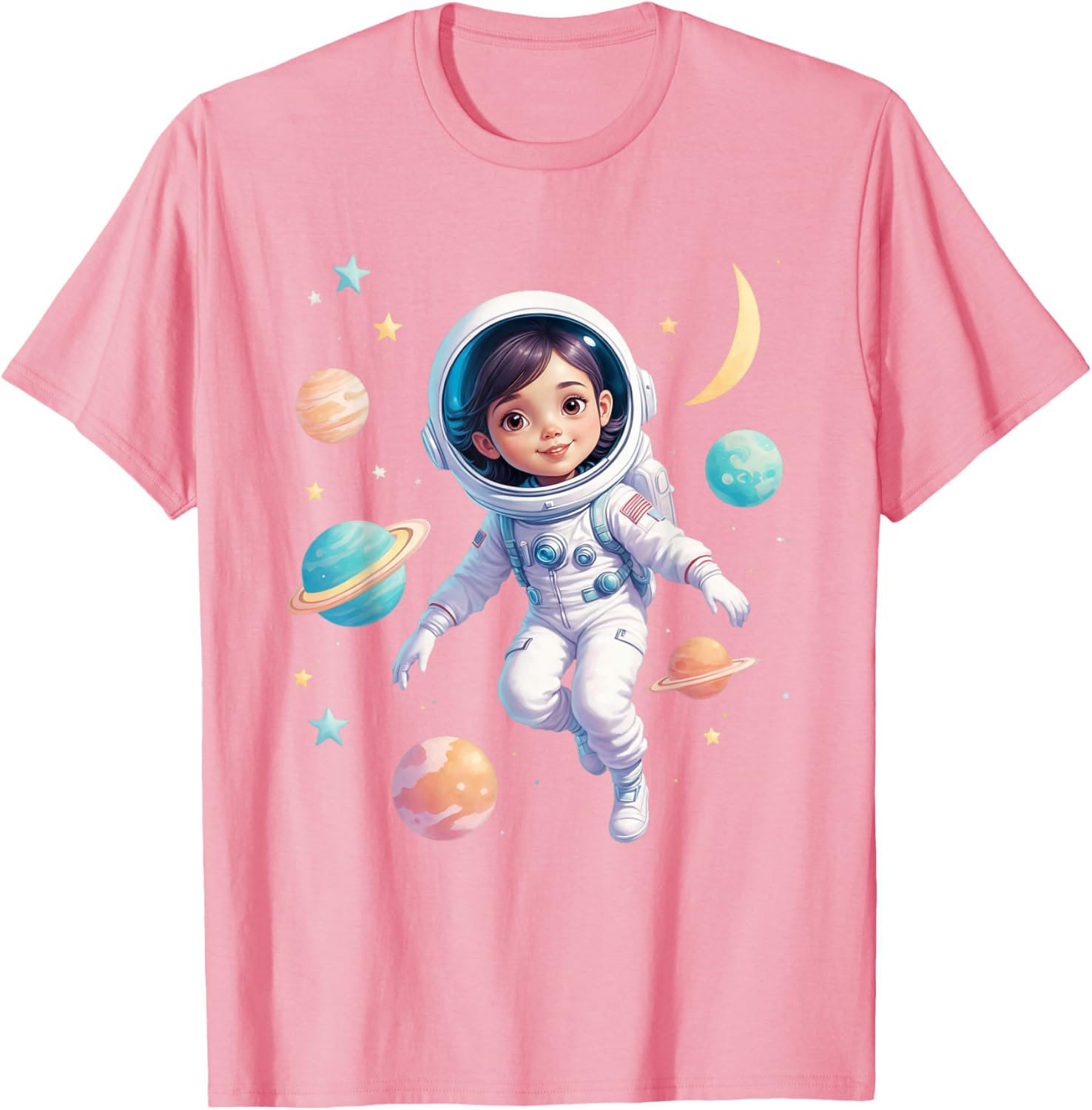 Cute Space Girl Astronaut T-Shirt for Cosmic Explorer Fans - 26