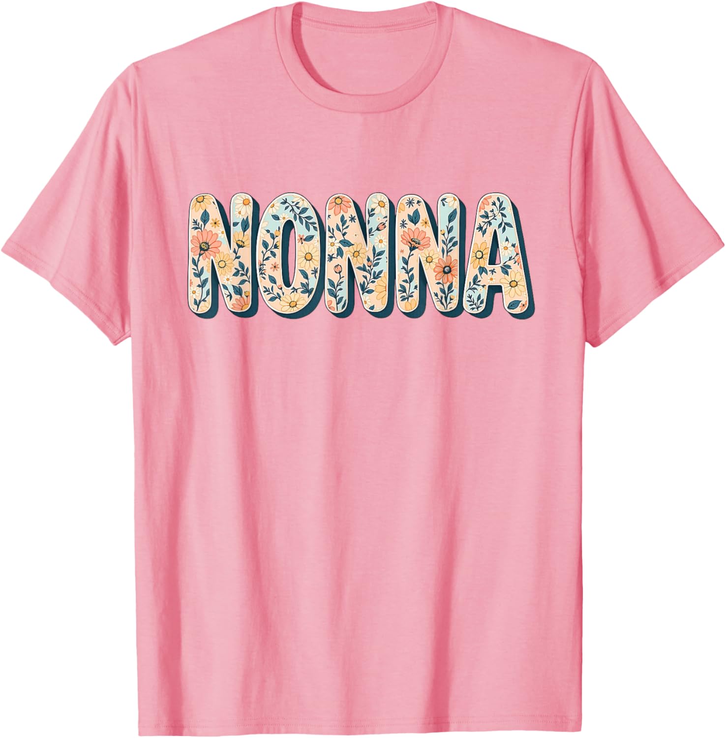 Wildflowers Nonna Floral Mother's Day T-Shirt for Stylish Grandmas - 28