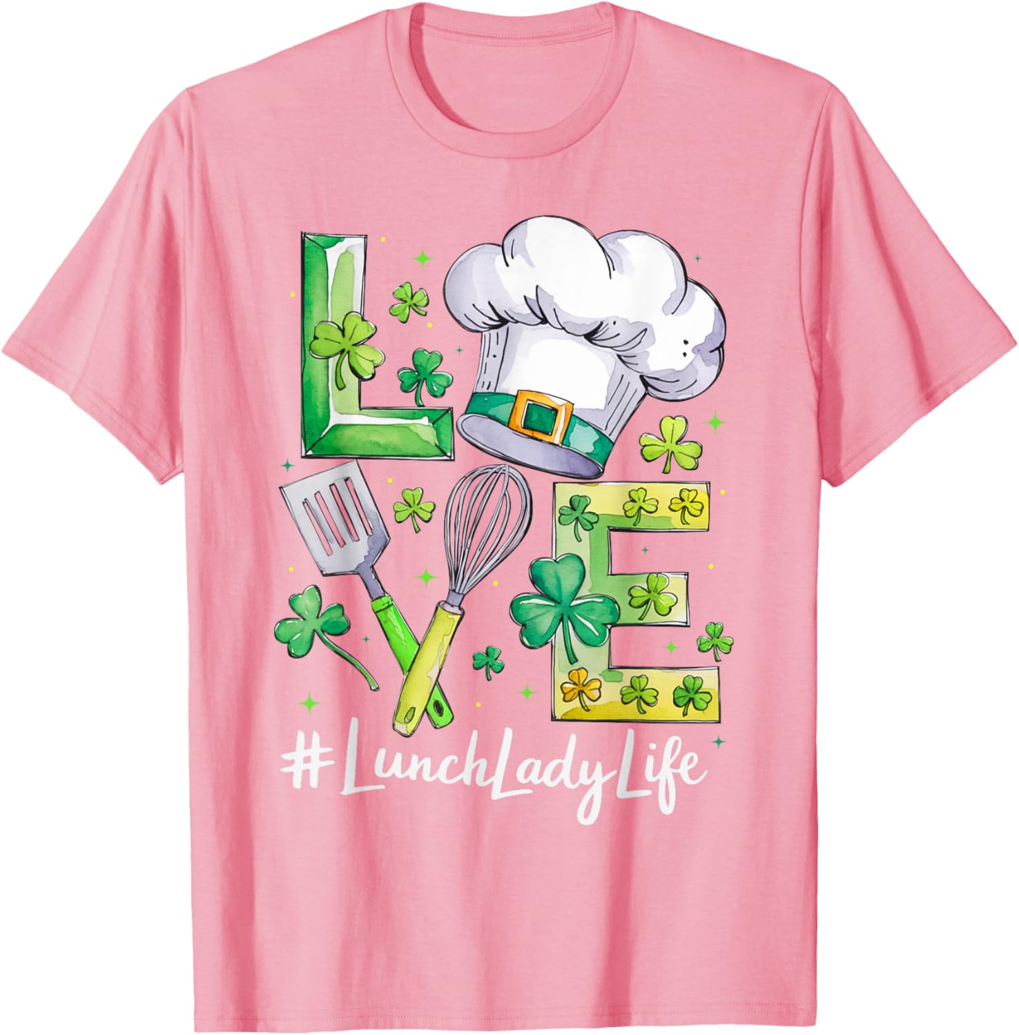 Funny Love Lunch Lady Life St Patricks Day T-Shirt for Men and Women - 22