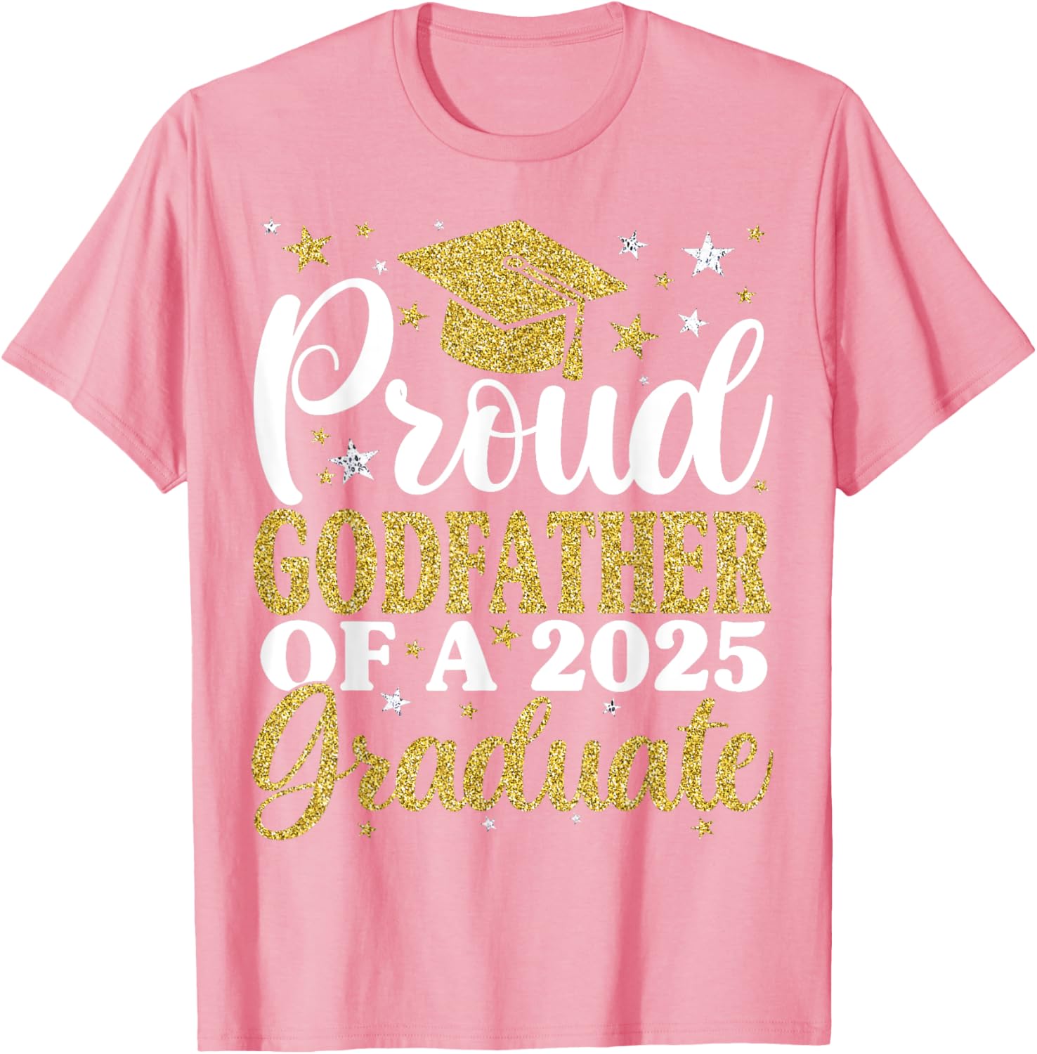 Proud Godfather of 2025 Graduate T-Shirt for Family Celebrations - 15