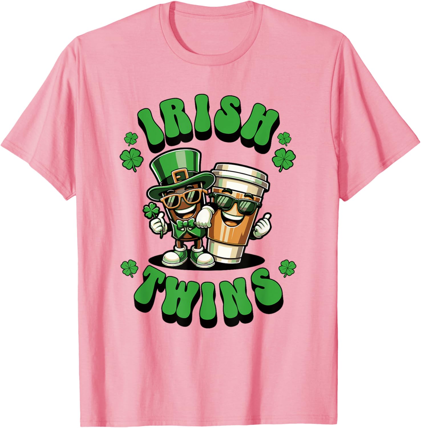 Funny Irish Twins Matching St. Patrick's Day T-Shirt for Kids - 21