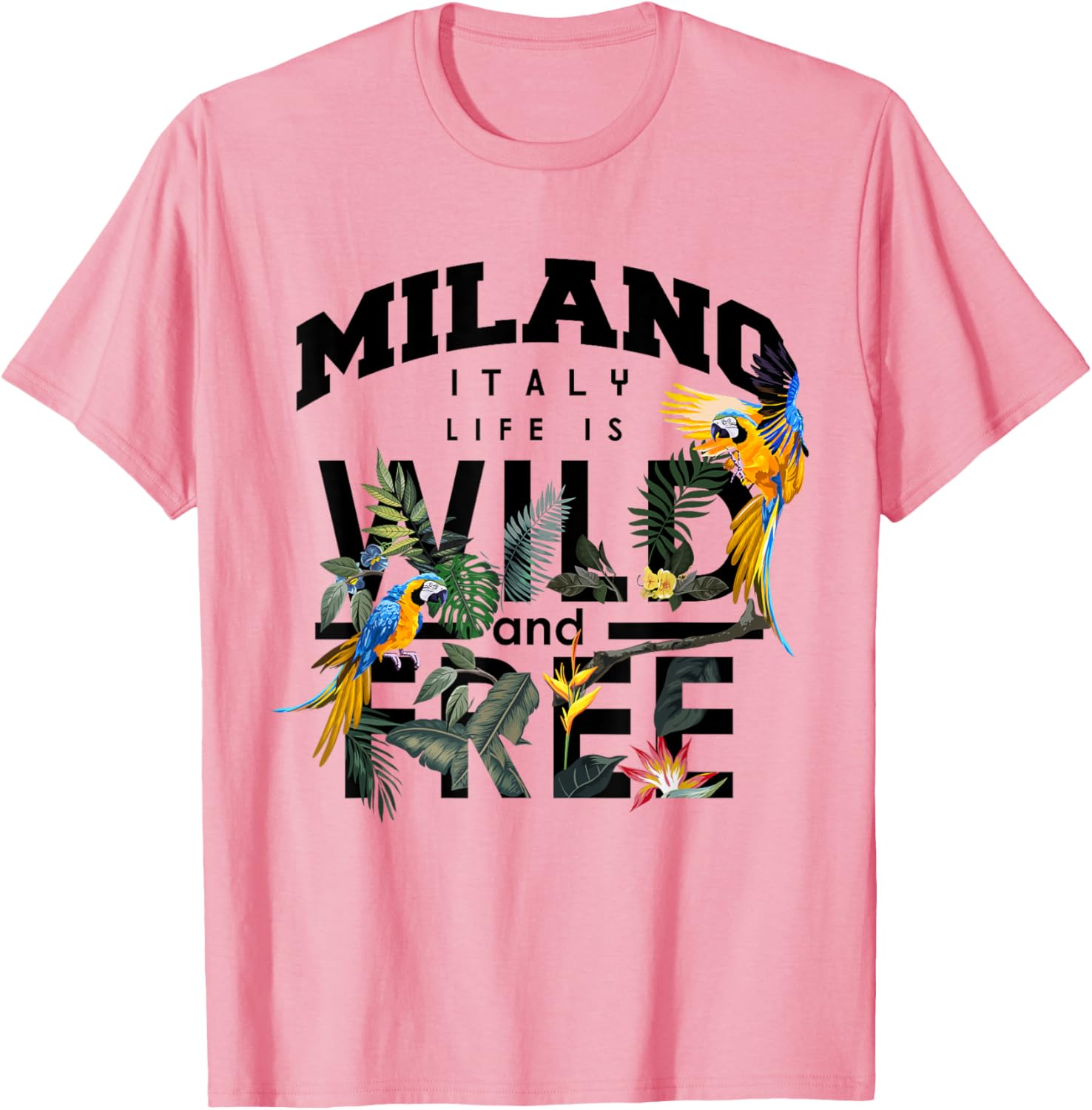 I Love Milano Floral Graphic T-Shirt for Wild & Free Spirits - 10