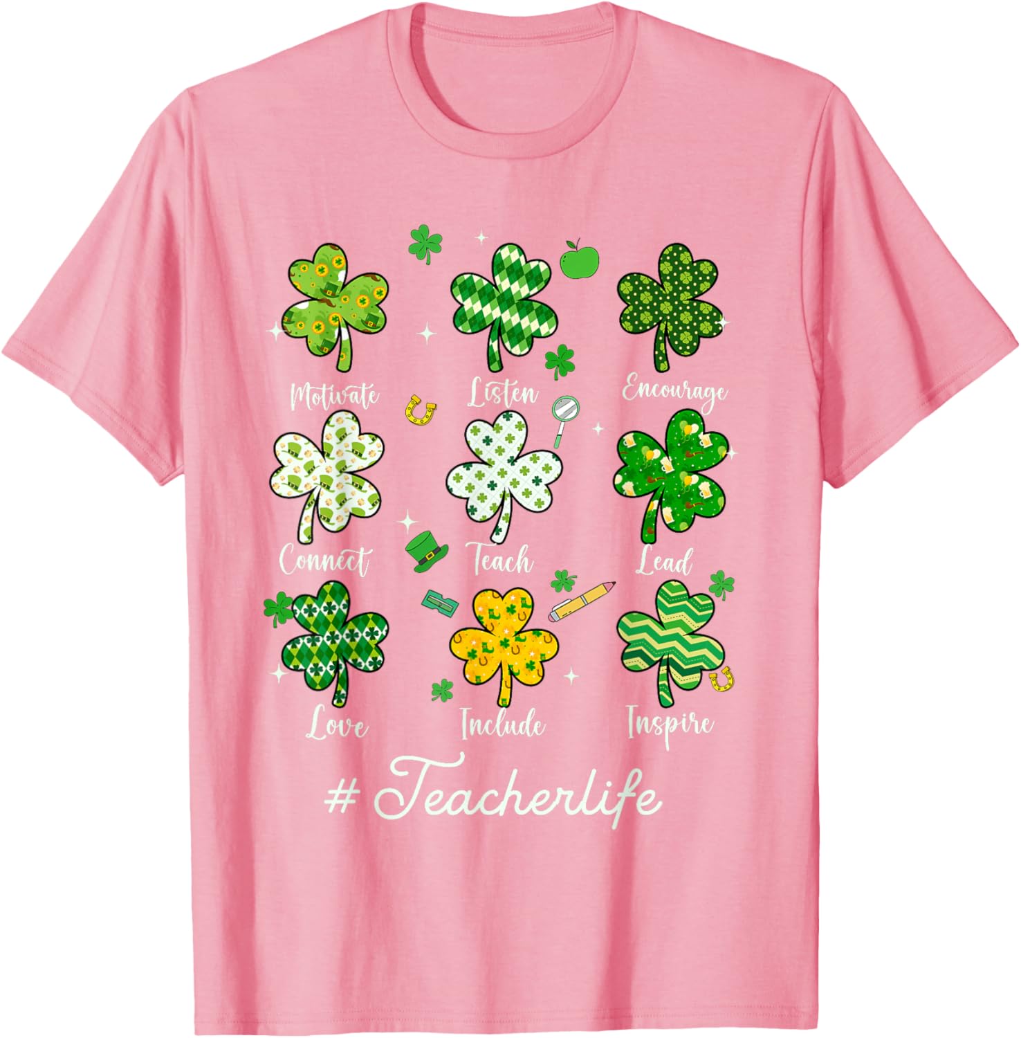 Teacher Life Shamrock T-Shirt - Inspire Love This St. Patrick's Day - 26