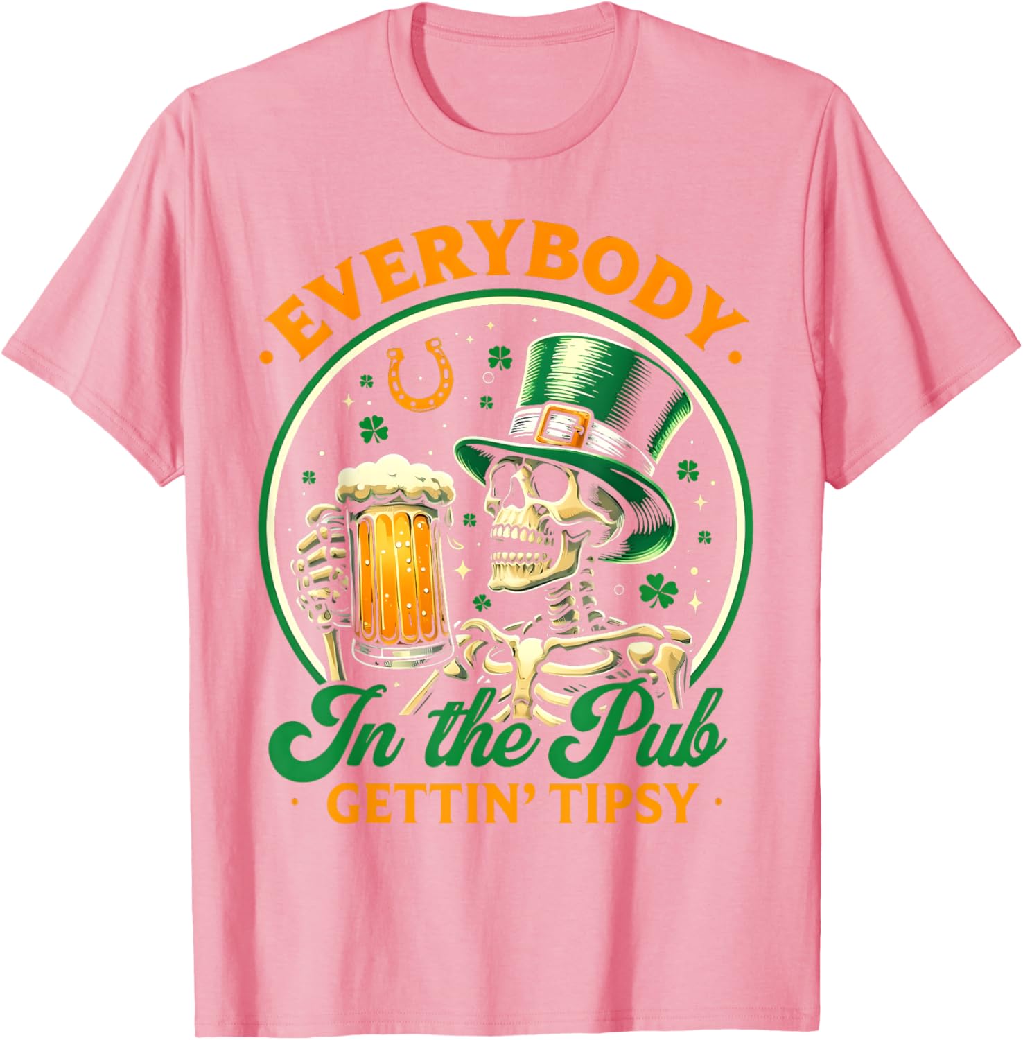 Tipsy St Patricks Day T-Shirt for Men and Women Celebrating at the Pub - 4