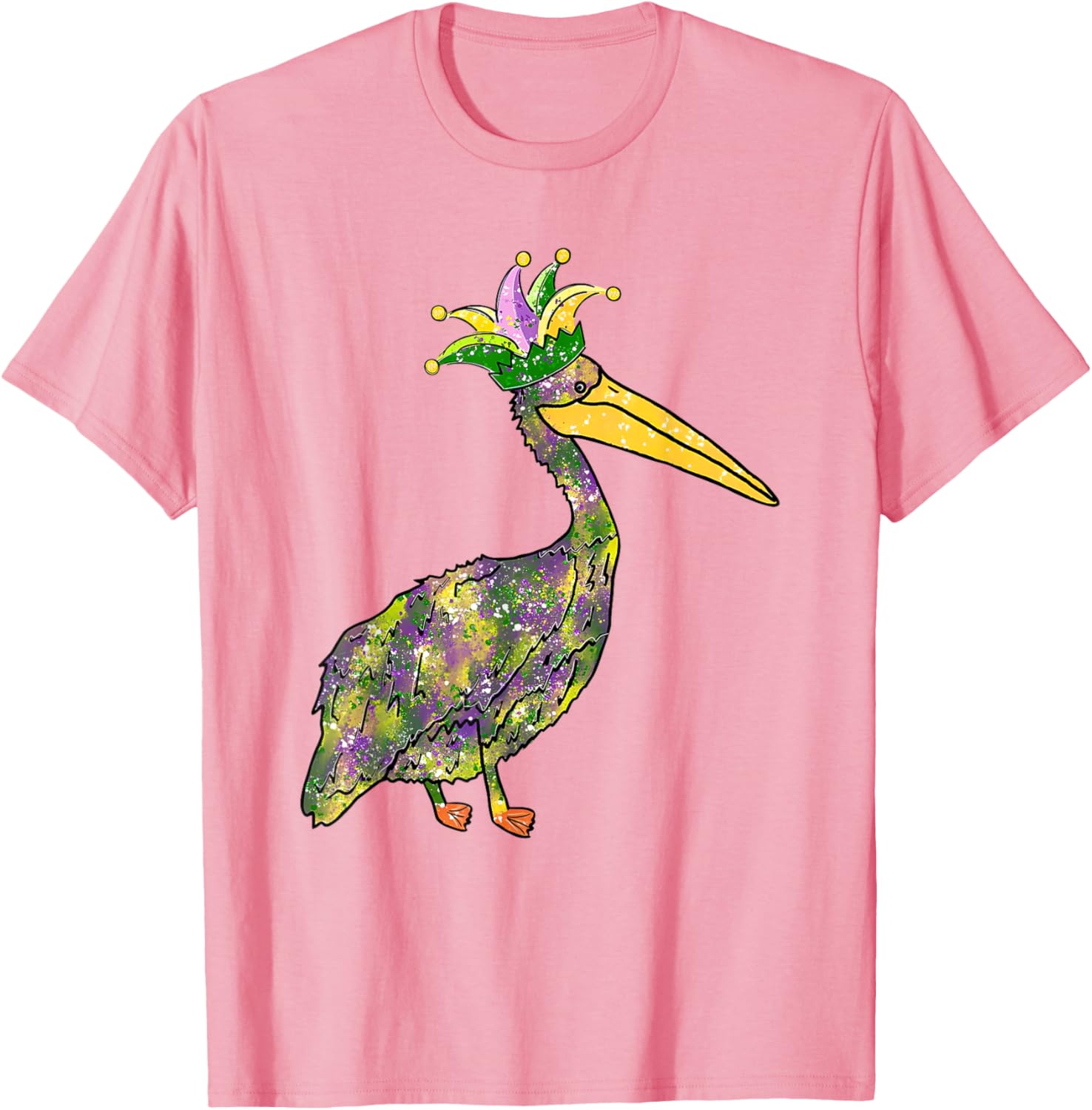 Pelican Mardi Gras Women's Carnival Lover T-Shirt Fun Festive Style - 10