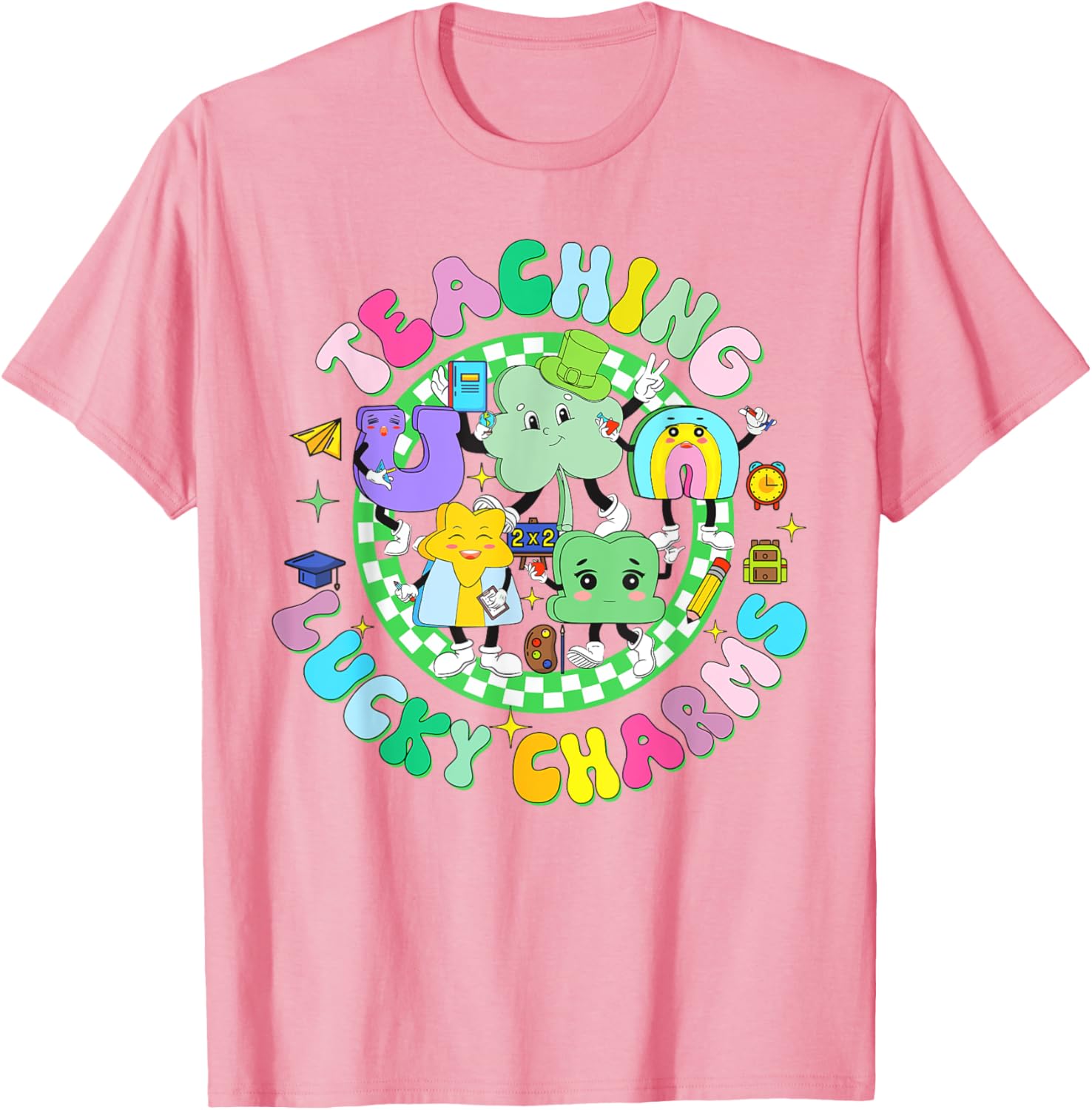 Lucky Charms St Patrick's Day Teacher T-Shirt for Classroom Fun - 25