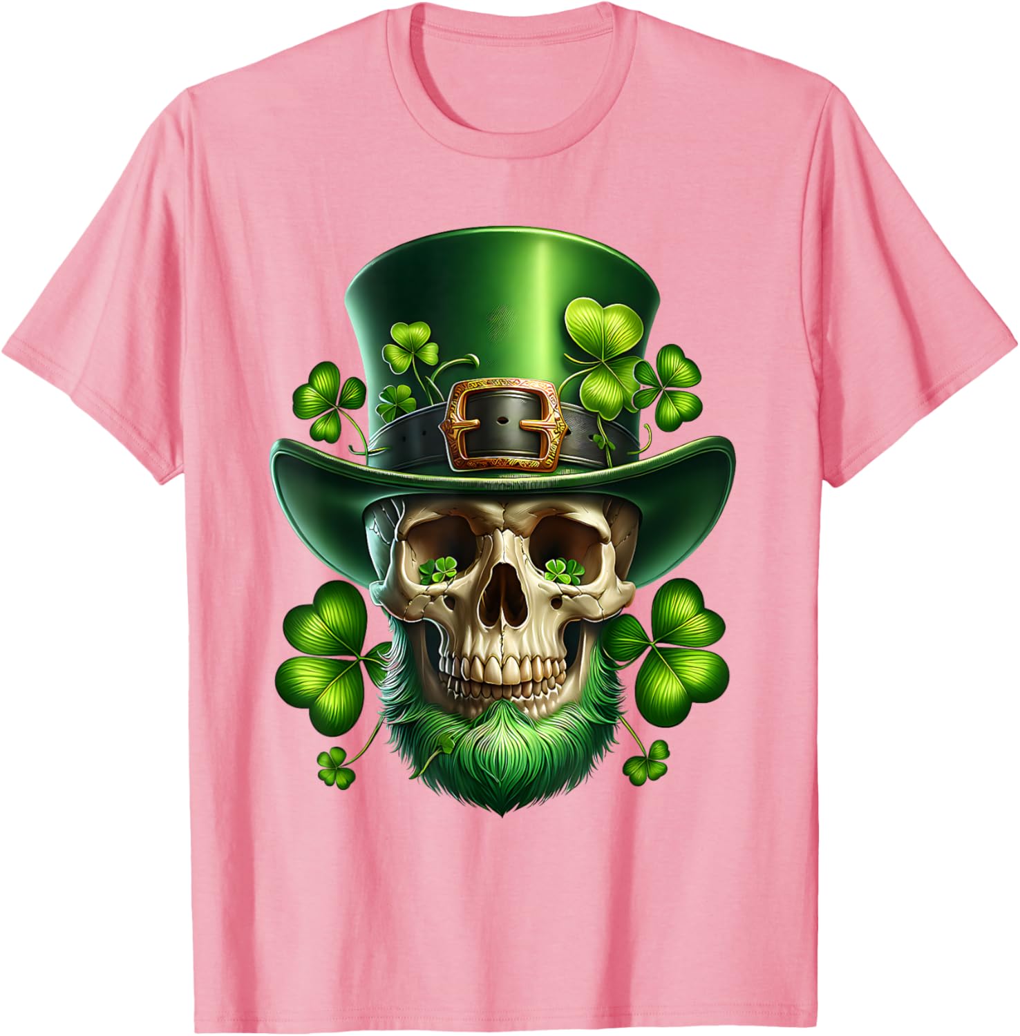 Saint Patrick's Day Sugar Skull T-Shirt for Festive Celebrations - 18