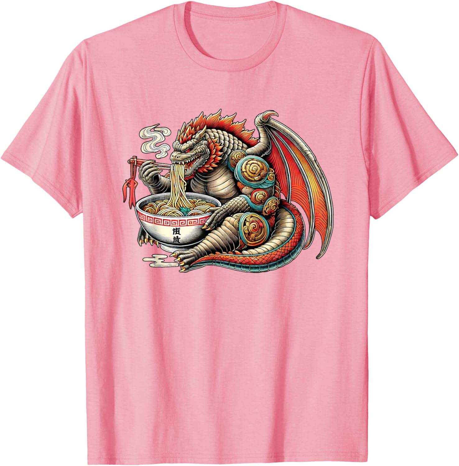 Funny Kaiju Dragon Ramen Monster T-Shirt for Japanese Culture Fans - 1