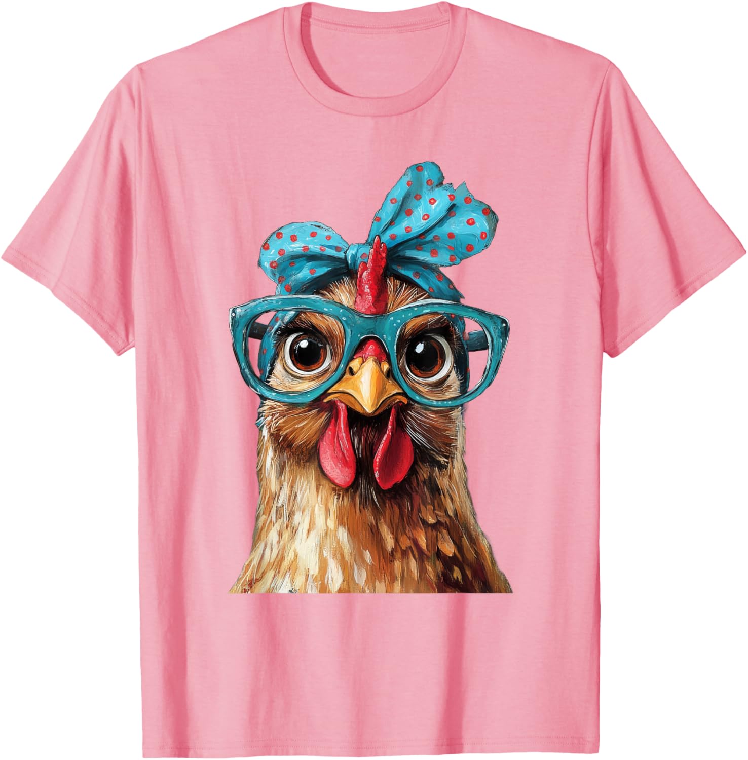 Cool Chicken in Bandana and Glasses Graphic T-Shirt for Fun Style - 10
