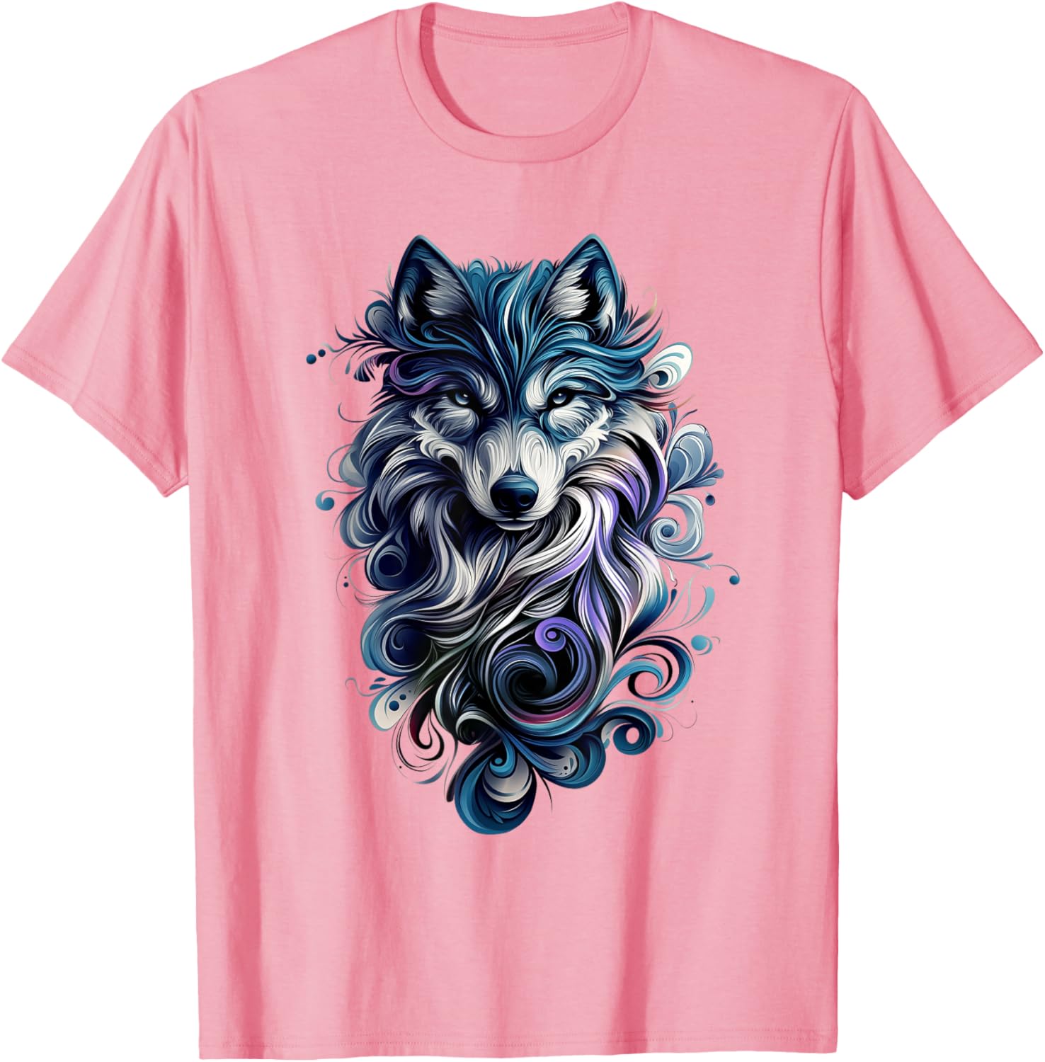 Colorful Wolf T-Shirt for Nature Lovers - Stylish Wildlife Apparel - 21