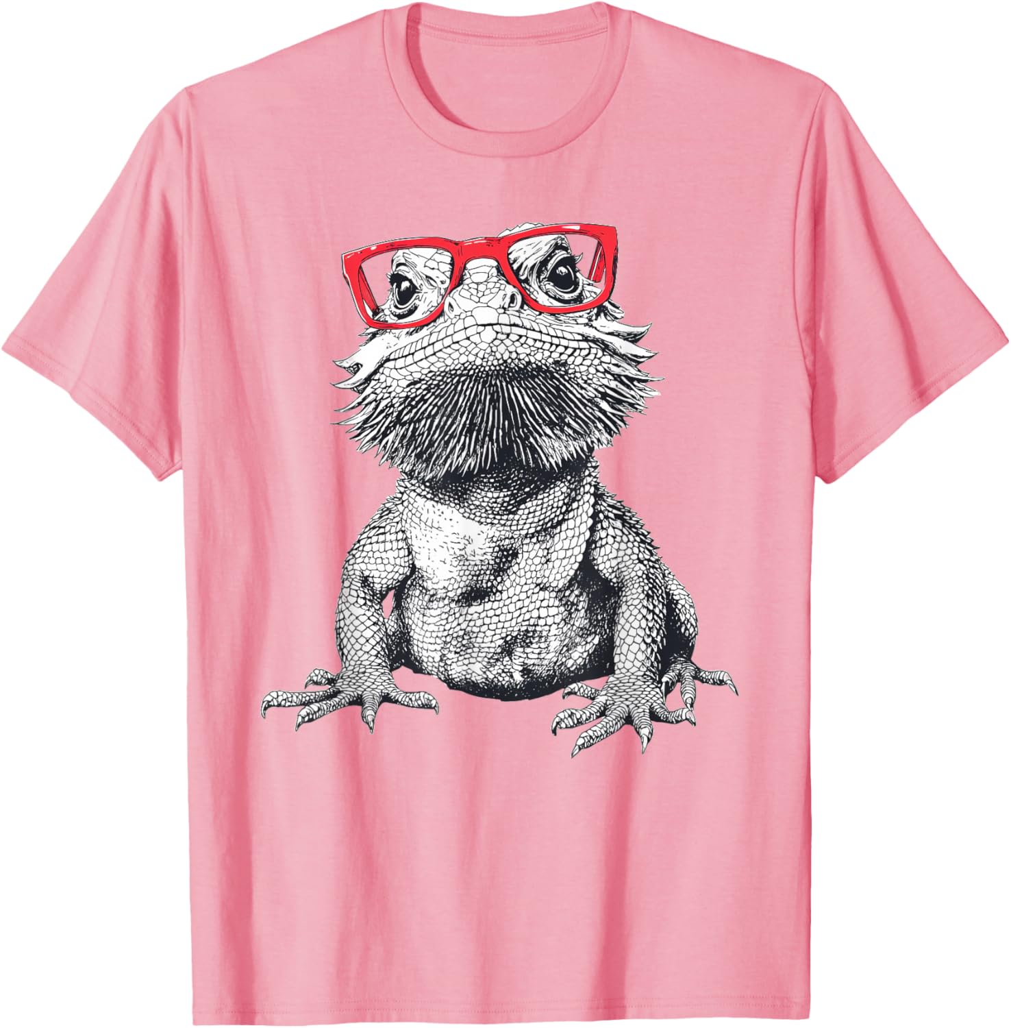 Cool Bearded Dragon Nerdy Glasses T-Shirt for Fun Animal Lovers - 21