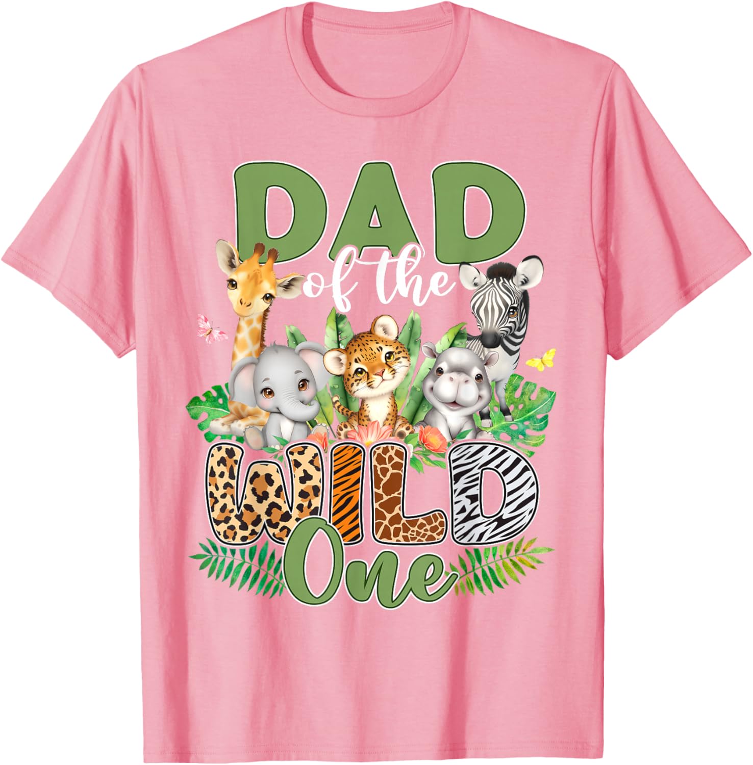 Dad Of The Wild One Safari Family Matching T-Shirt for 1st Birthday - 1