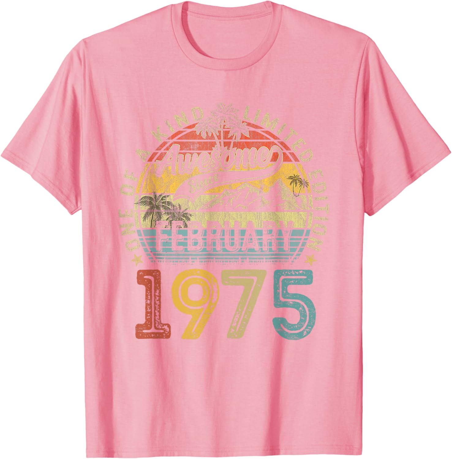 Funny Vintage 50th Birthday T-Shirt for Women - February 1975 Design - 12