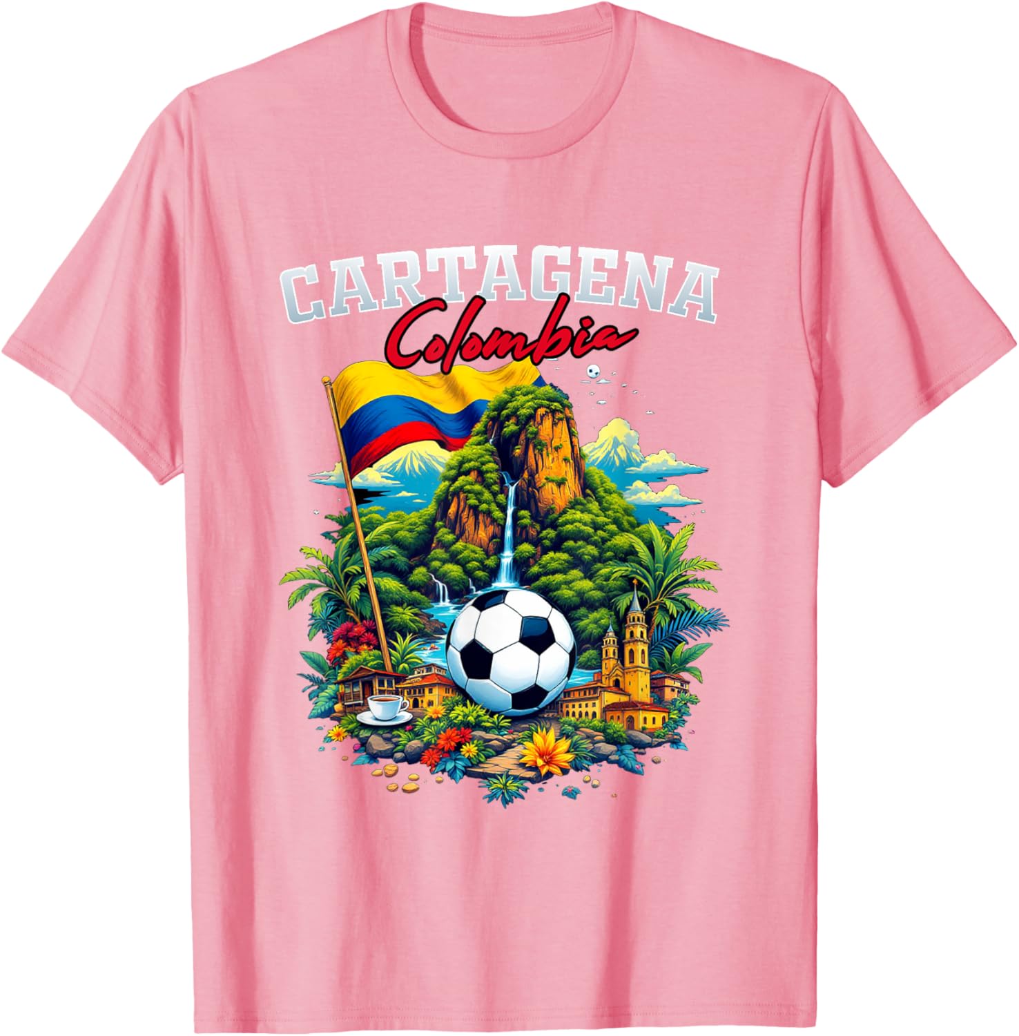 Cartagena Colombian Flag T-Shirt - Stylish Souvenir Apparel for Pride - 13