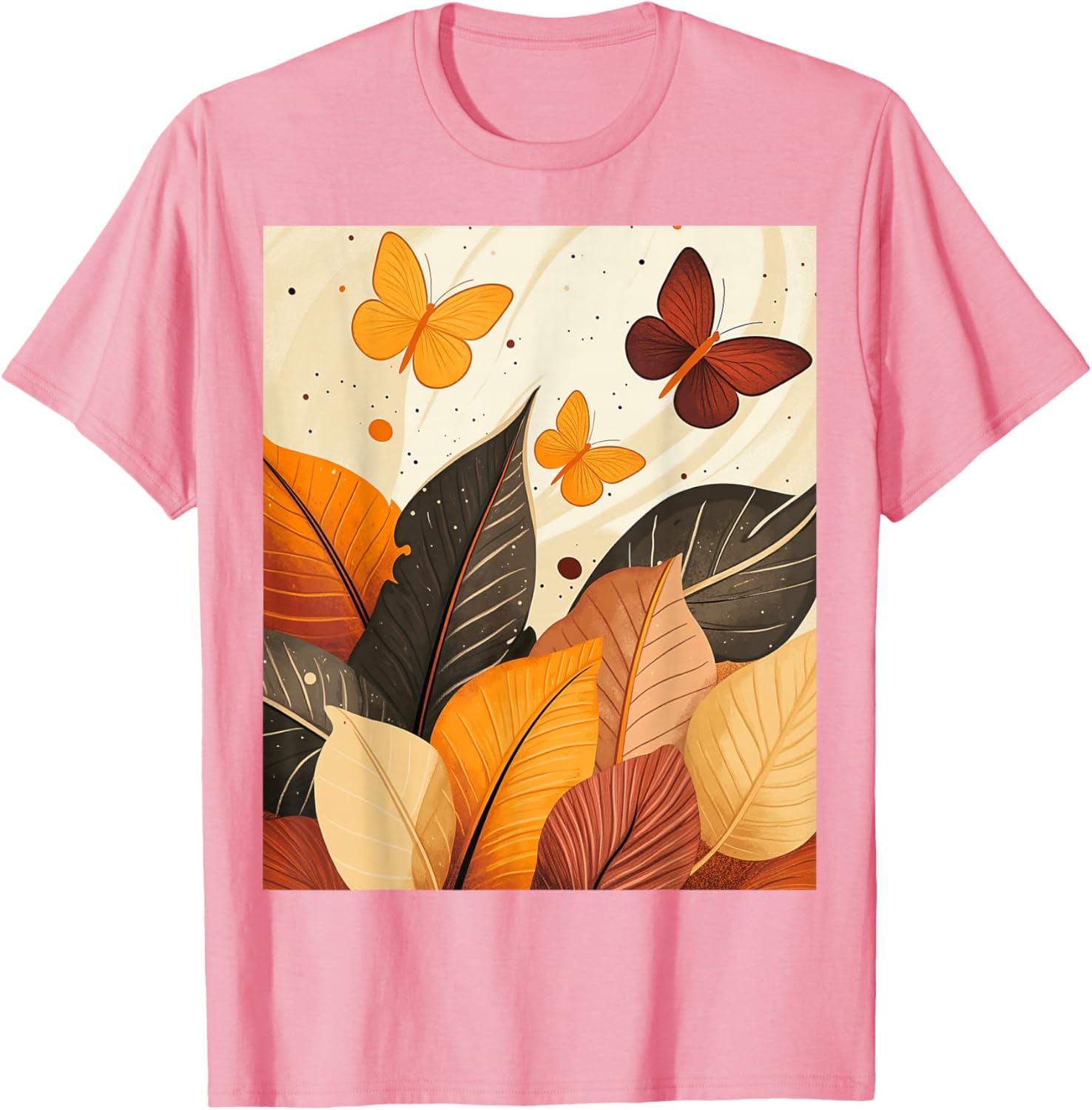 Autumn Leaves and Butterflies T-Shirt for Nature Lovers and Adventurers - 15