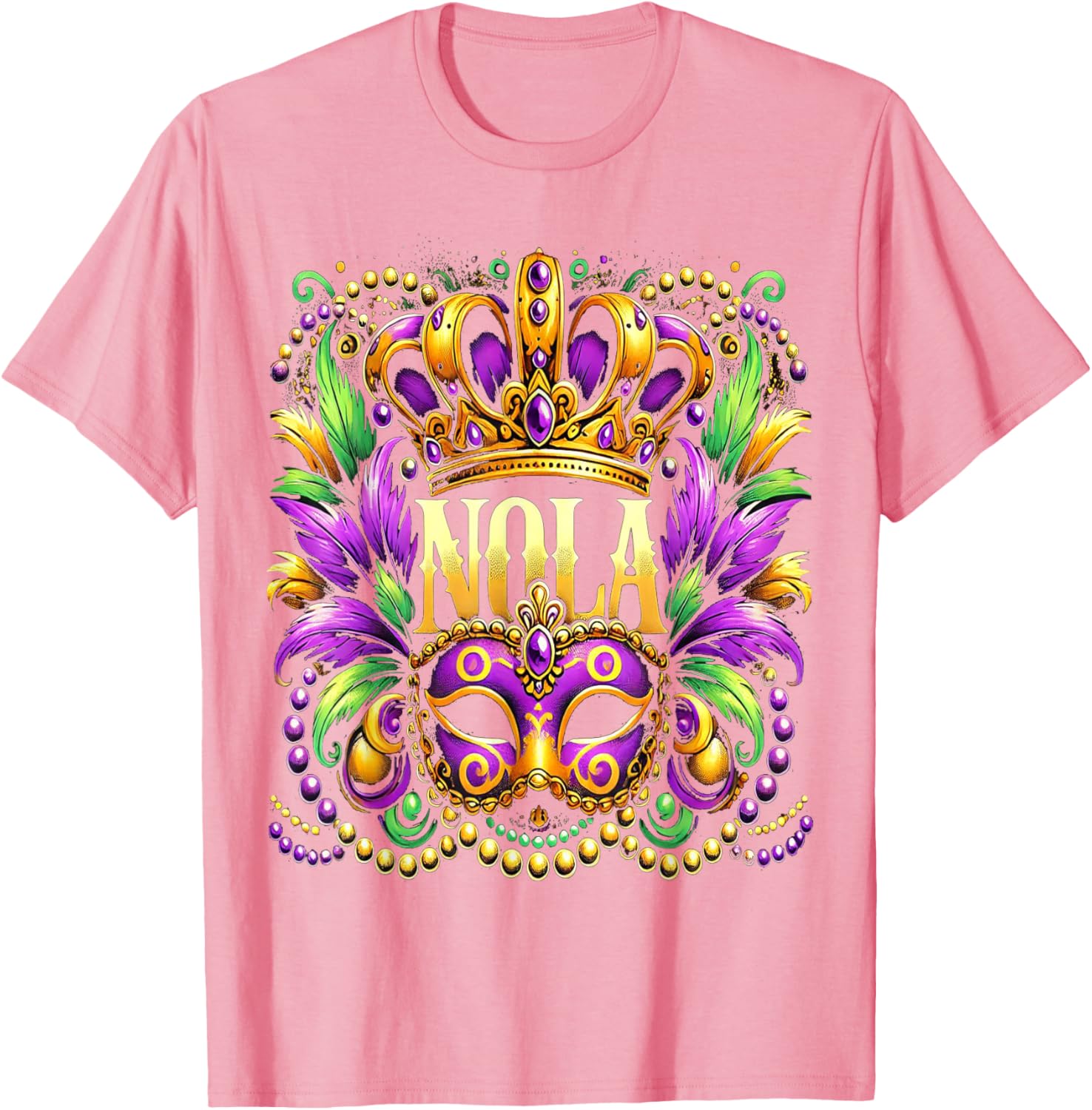 NOLA New Orleans Mardi Gras 2025 T-Shirt for Festive Fun and Style - 17