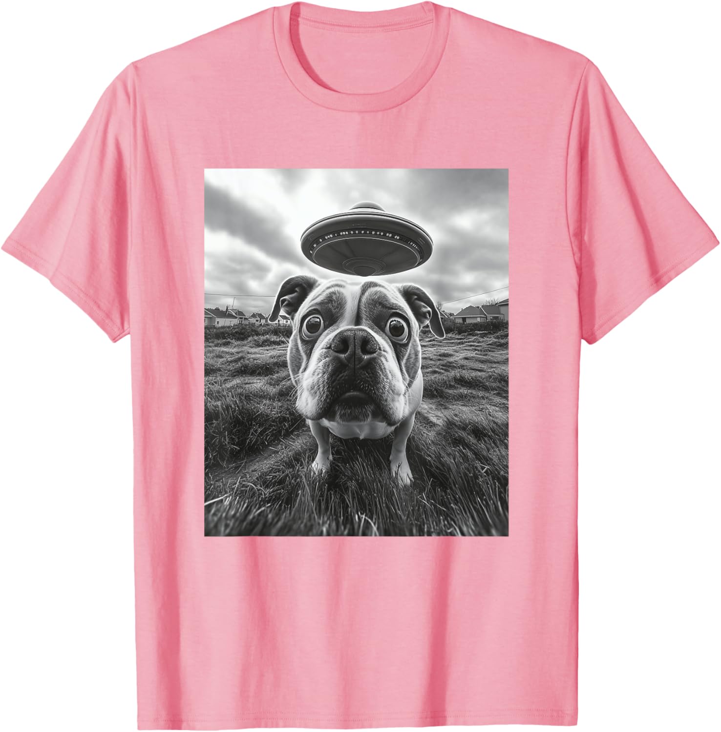 Hilarious English Bulldog UFO Graphic T-Shirt for Dog Lovers of All Ages - 8