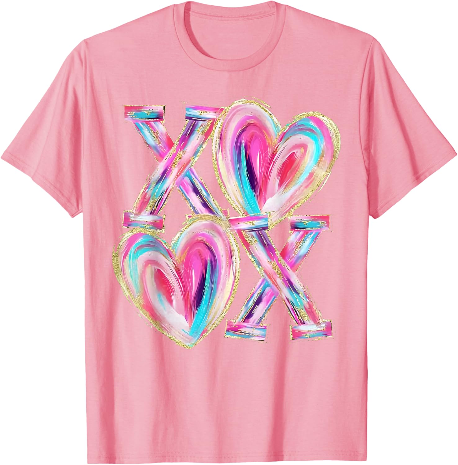 Valentine Abstract Heart T-Shirt for Girls and Women - Cute and Stylish - 20