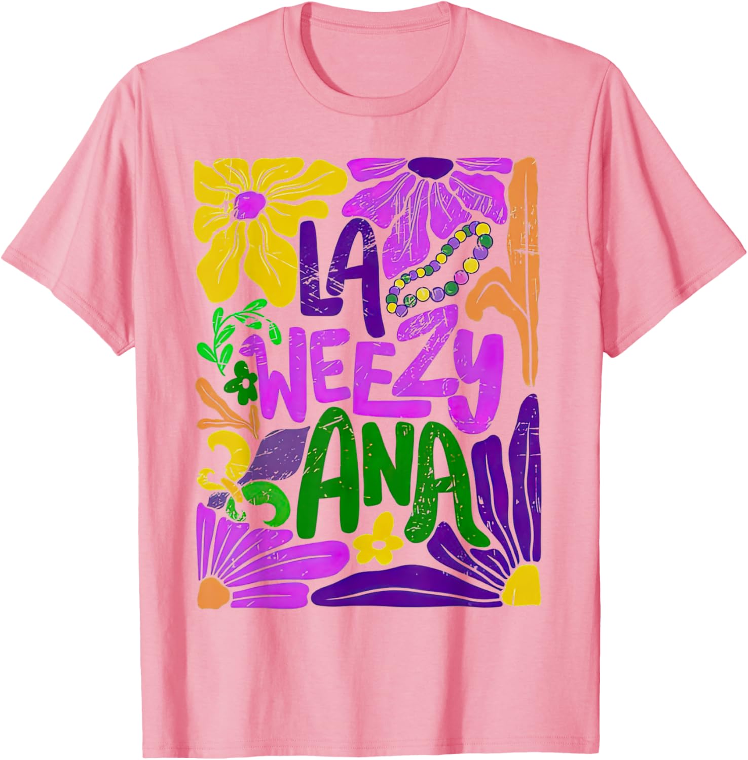 Boho LA WEEZY ANA Mardi Gras Coquette Bow T-Shirt for Carnival Fun - 7