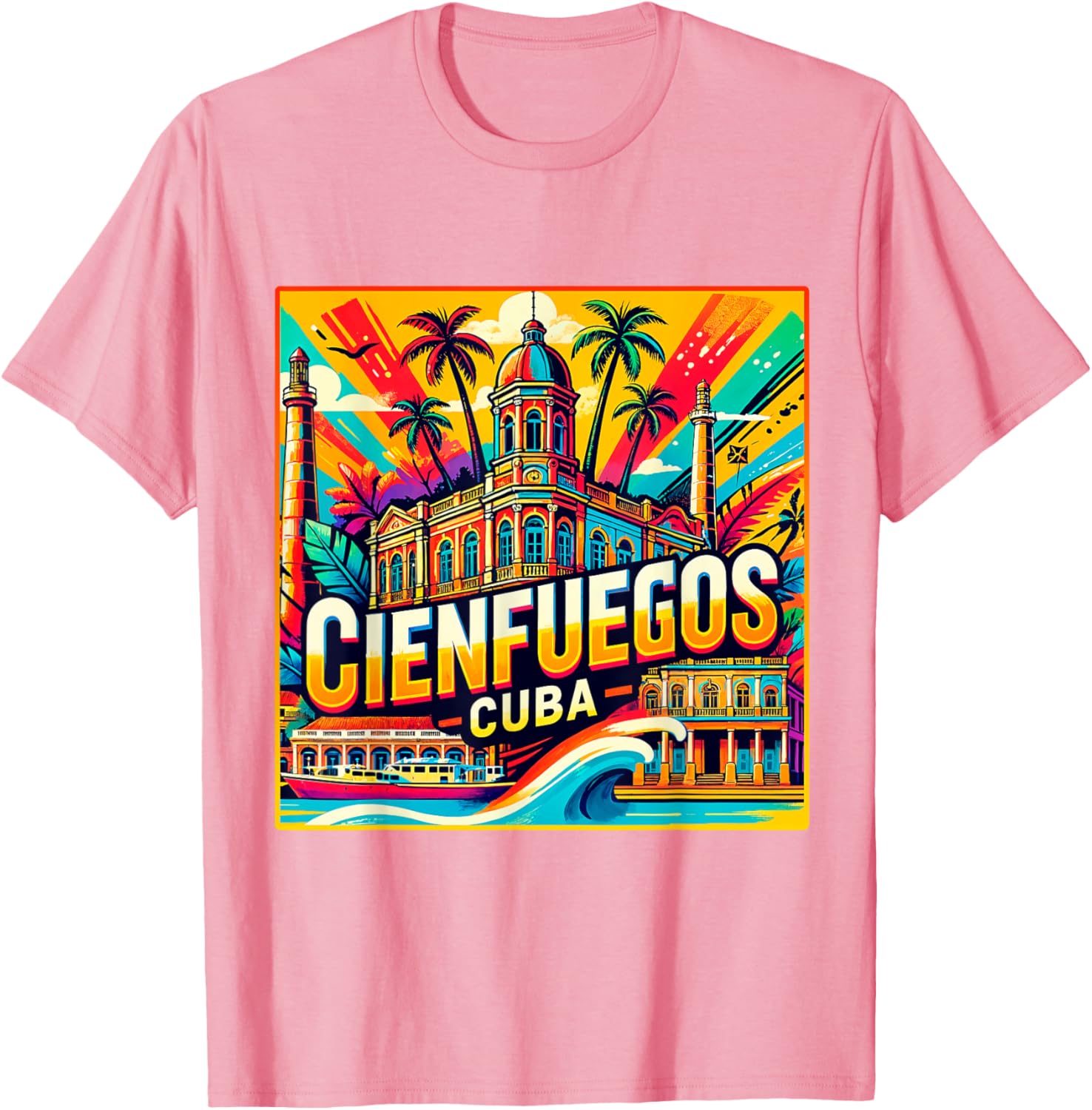 Cienfuegos Cuba Vintage Retro T-Shirt for Family Trips and Adventures - 16