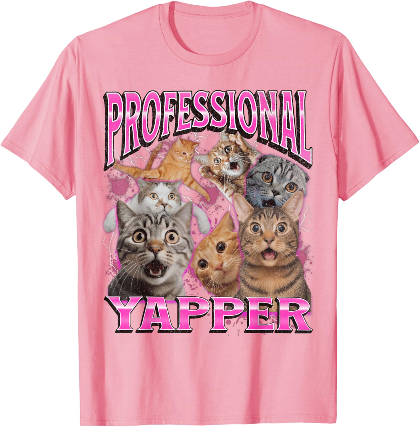 Funny 90s Cat Meme T-Shirt for Men and Women - Yapper Graphic Tee - 19
