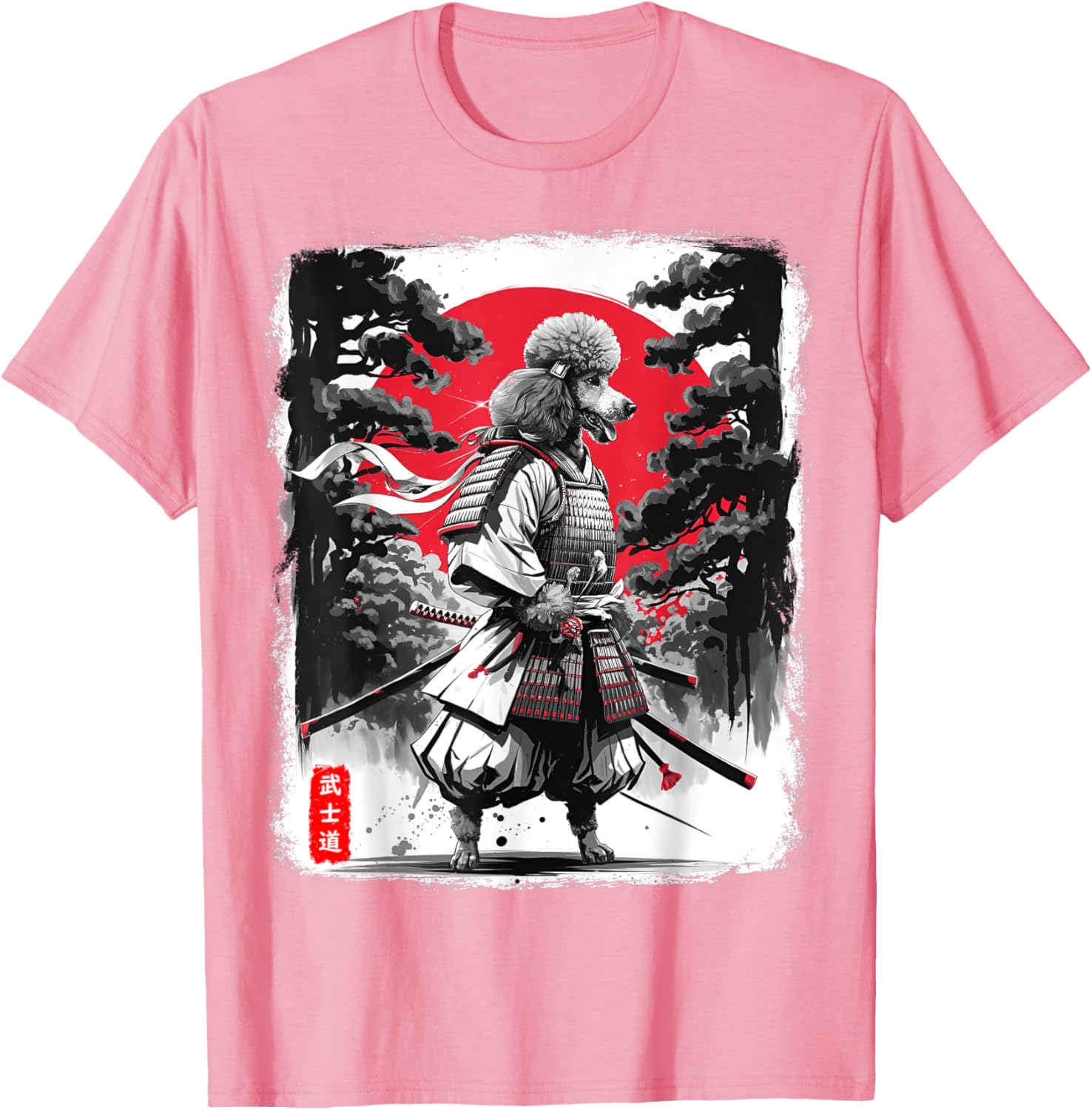 Poodle Samurai Warrior Sunset T-Shirt for Men and Women - Japanese Vibes - 3