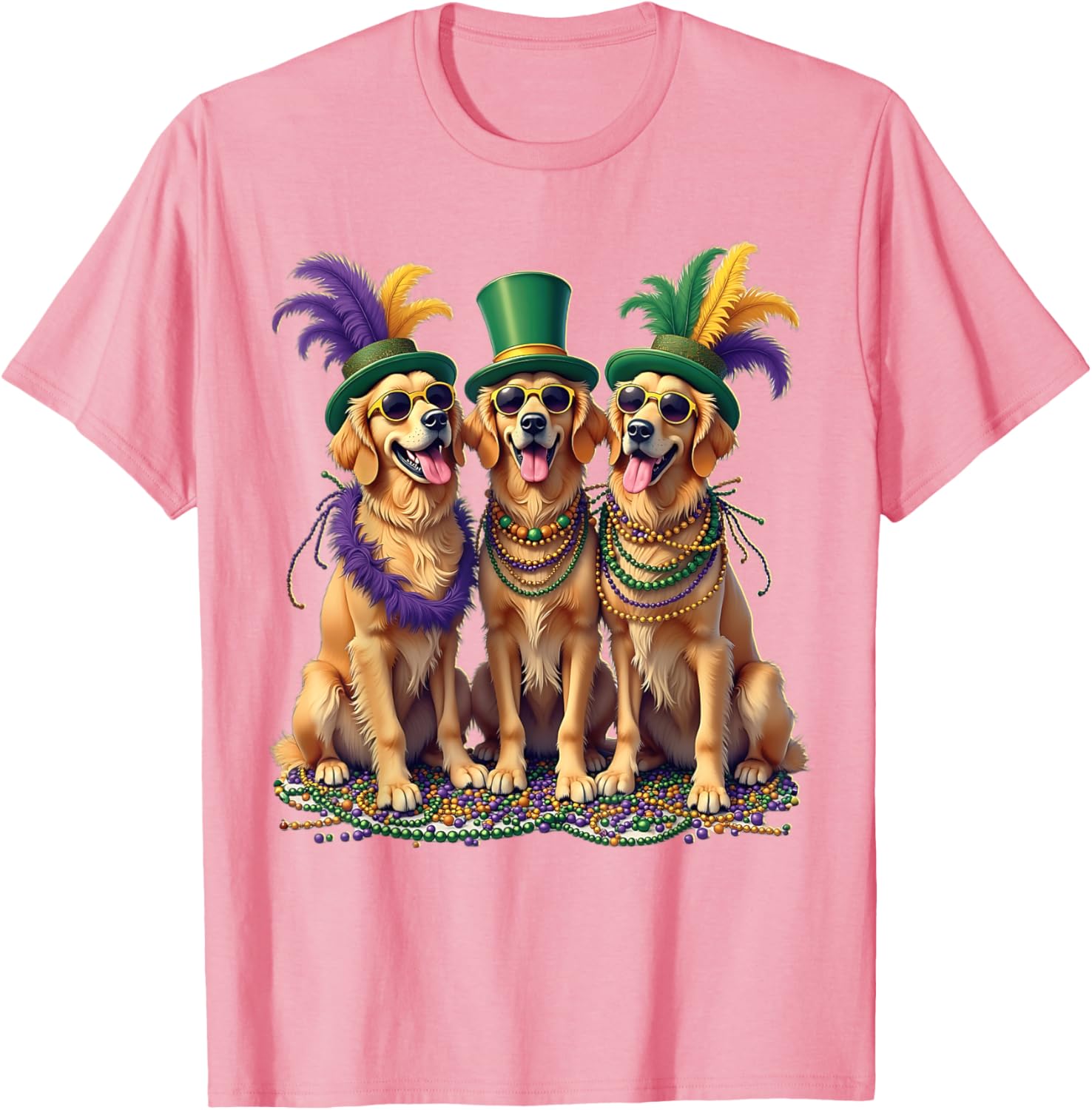 Festive Labrador Mardi Gras T-Shirt for Dog Lovers and Celebration Fans - 12