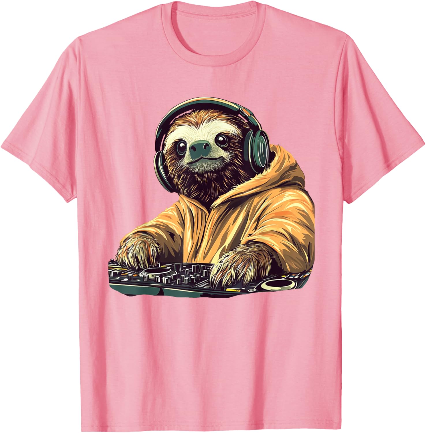 DJ Sloth Slow Jam Heat Costume T-Shirt for Fun Music Lovers - 8