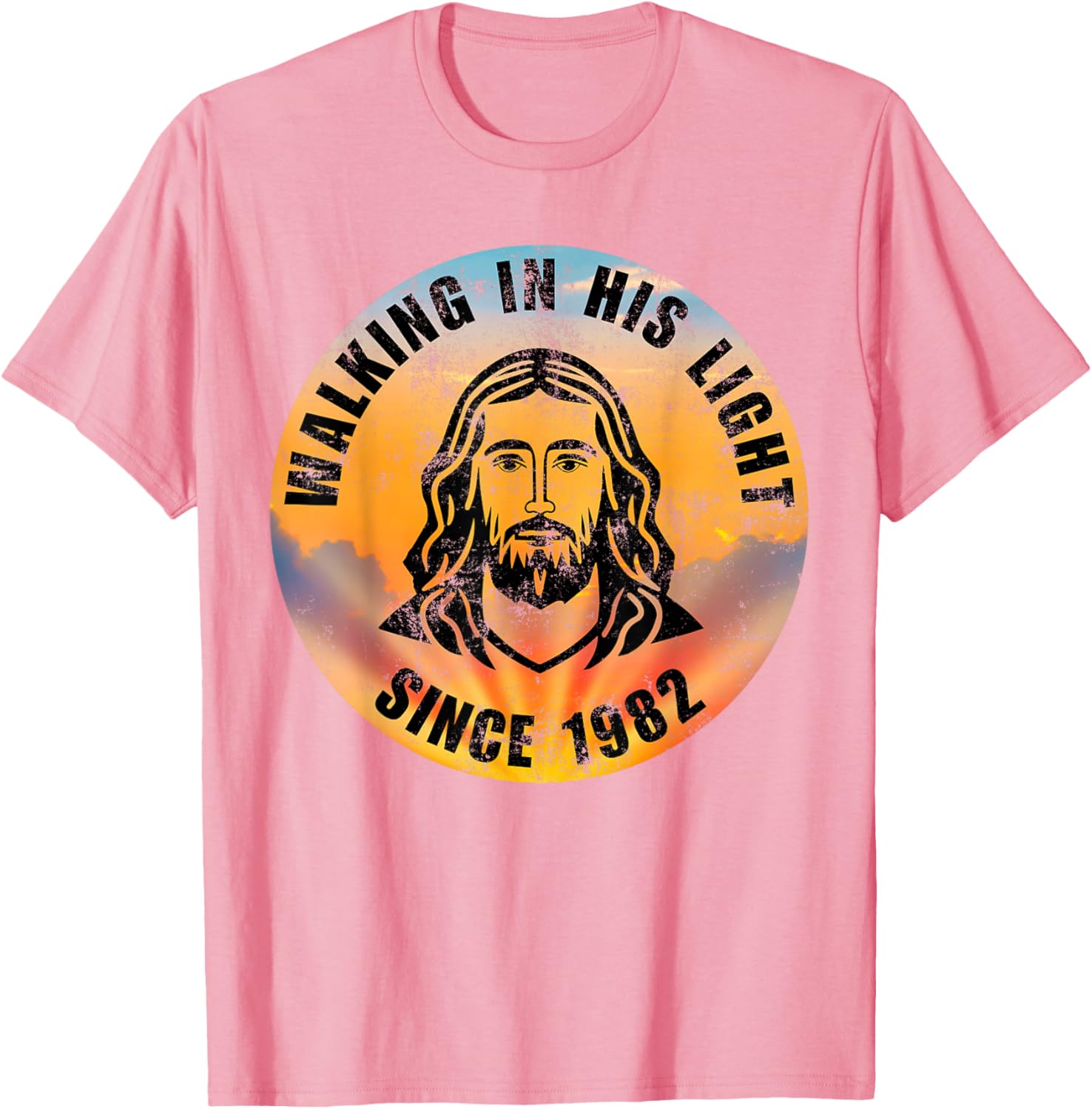 Christian Positivity Quote T-Shirt Walking In His Light Since 1982 - 23