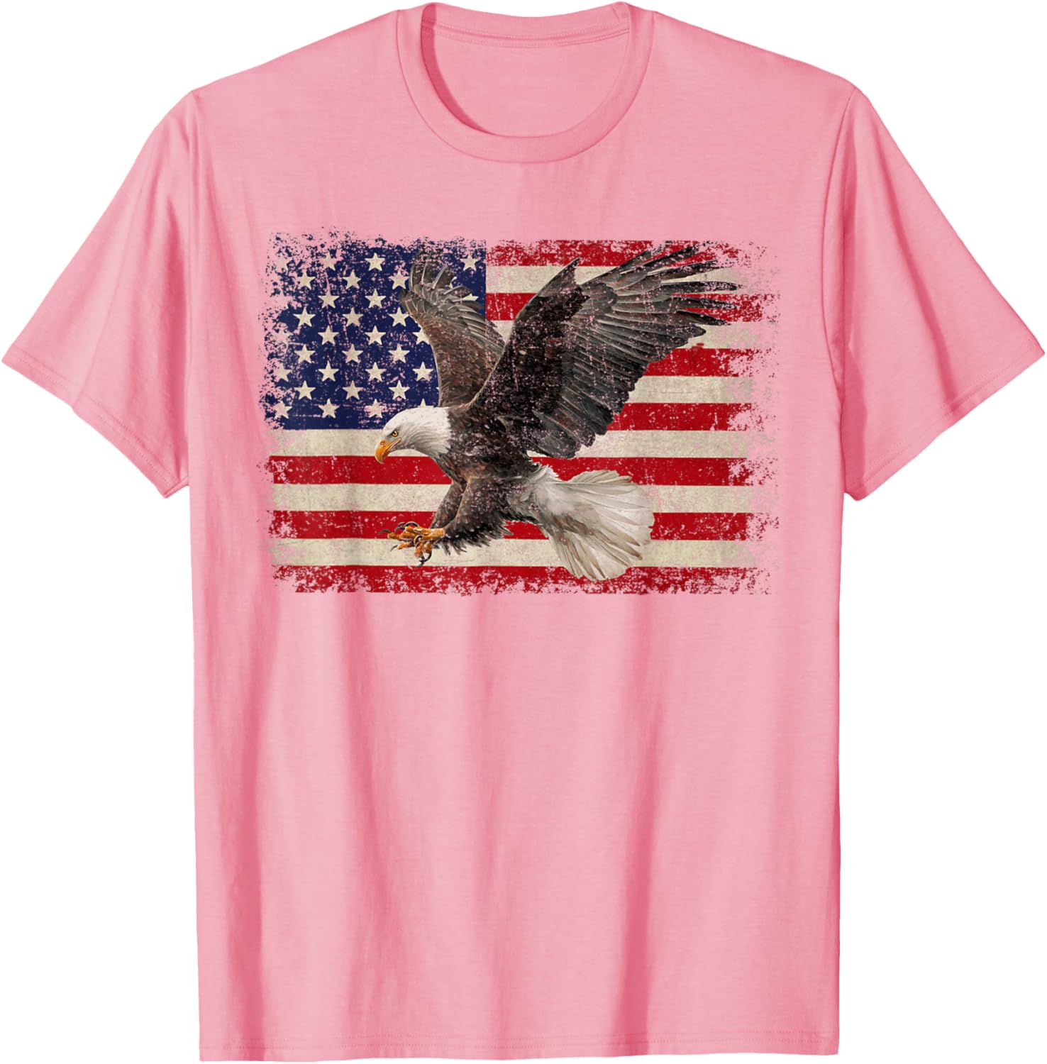 Patriotic Bald Eagle 4th of July T-Shirt with USA Flag Design - 15