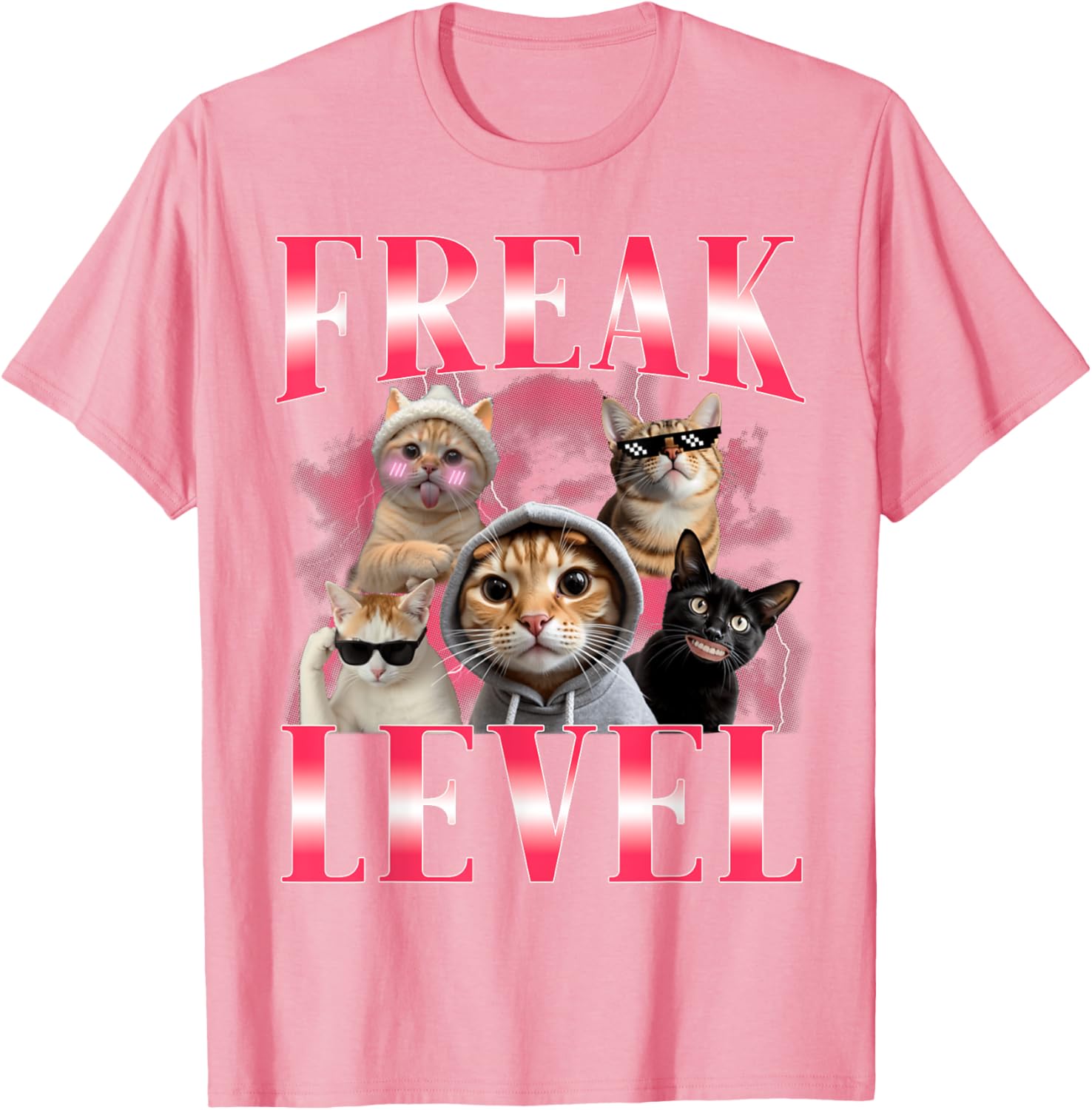 Funny Cat Meme T-Shirt Certified Freak Humor for Cat Lovers - 18